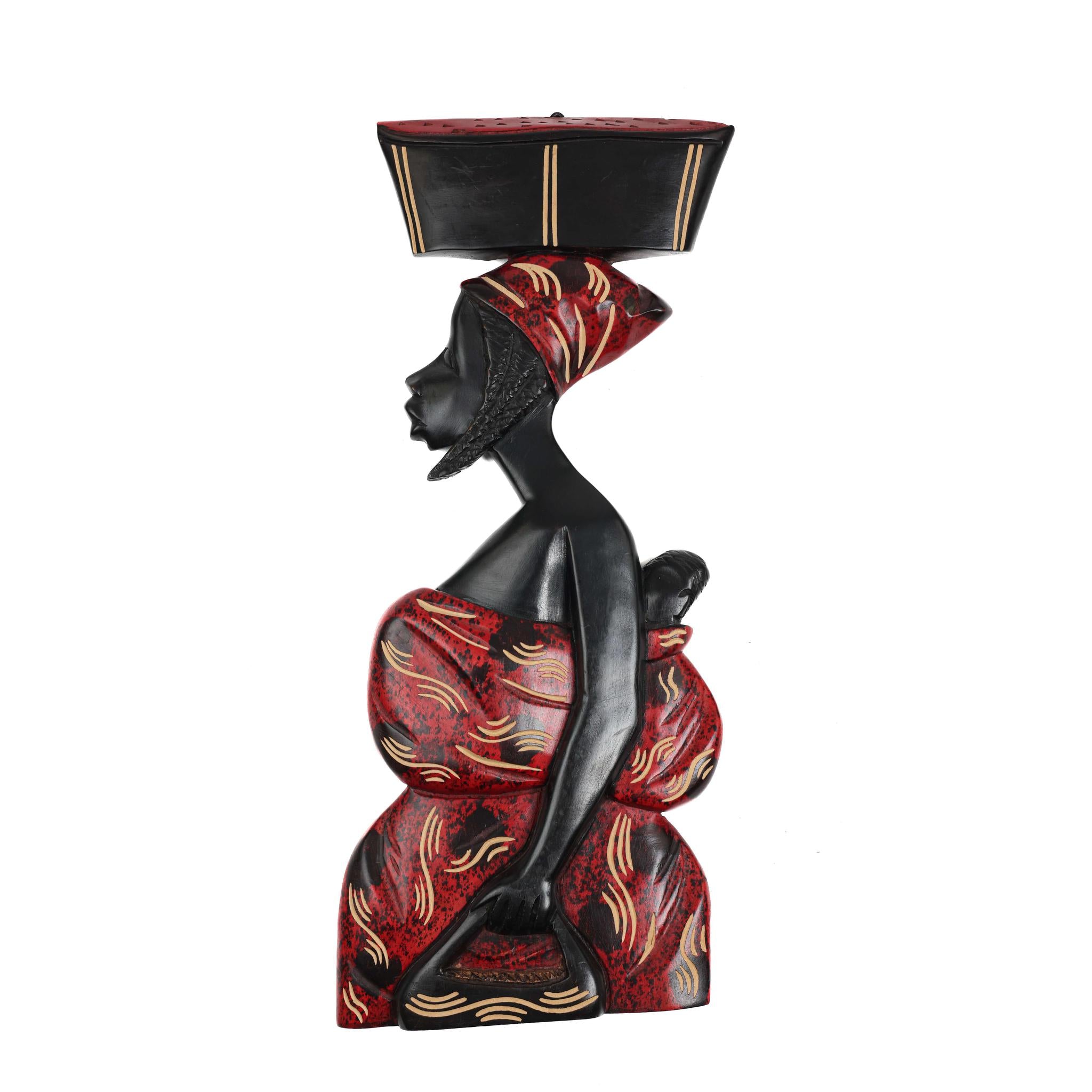 Hand-Carved Mama Africa Wall Sculpture - Large