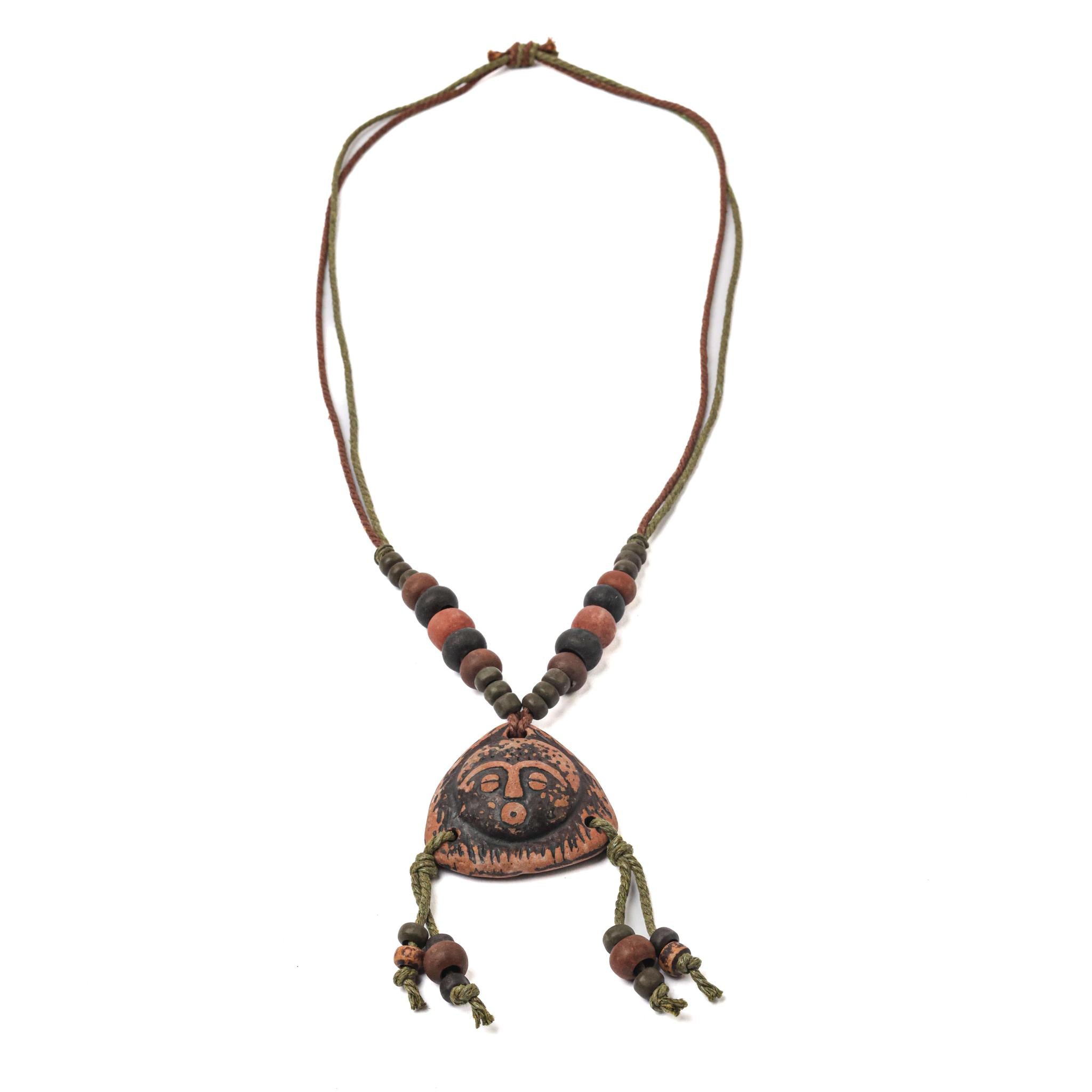 Unique Mask Pendant Necklace
