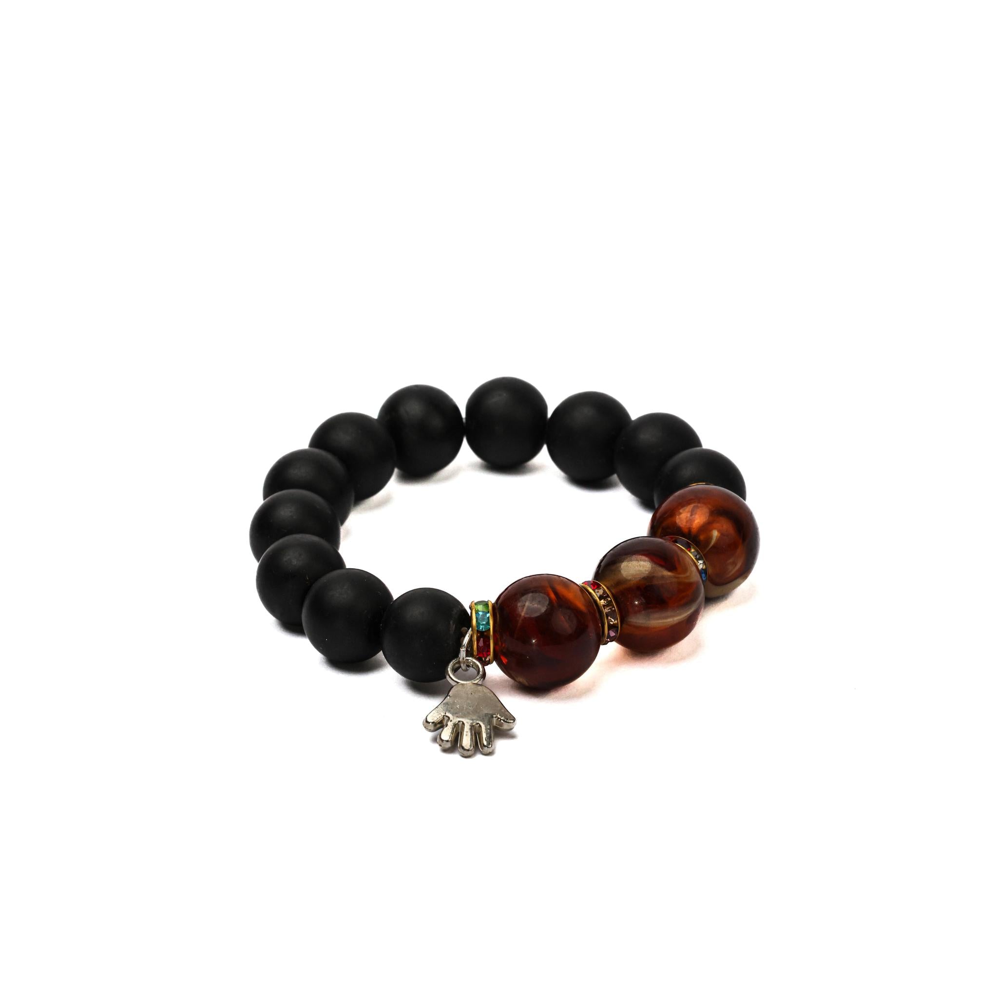 Brown Recycled Ghanaian Bead Bracelet