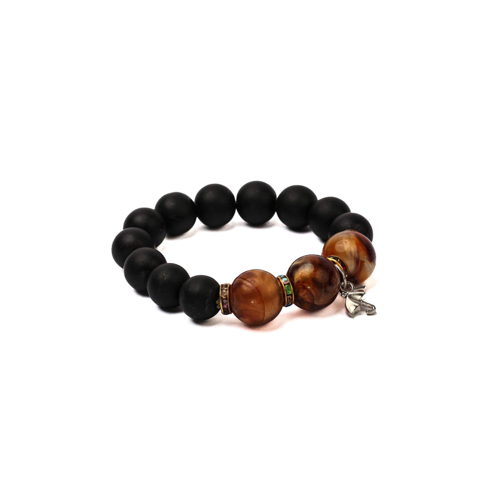 Brown Recycled Ghanaian Bead Bracelet