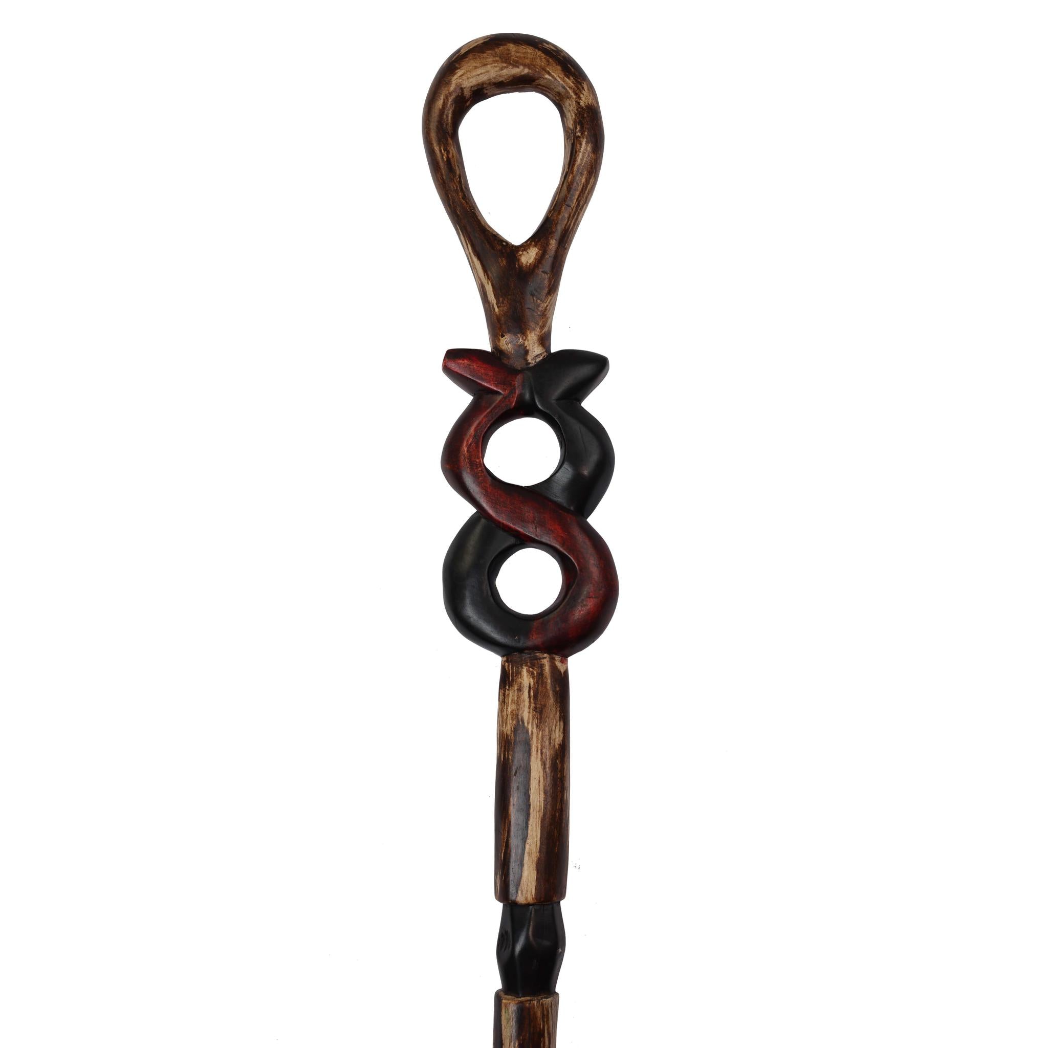 Hand-Carved Ghanaian Walking Stick
