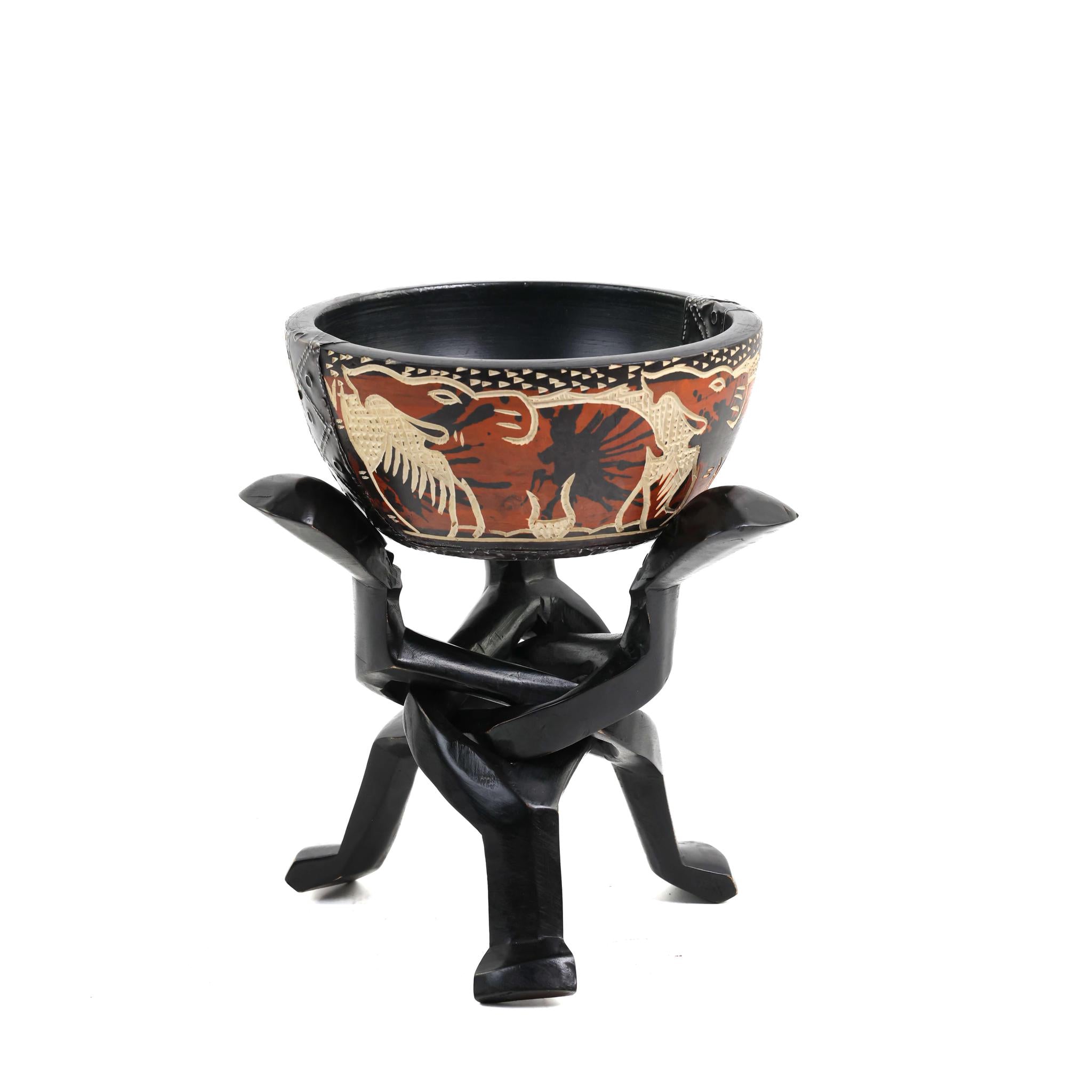 Orange Elephant Carved Unity Bowl