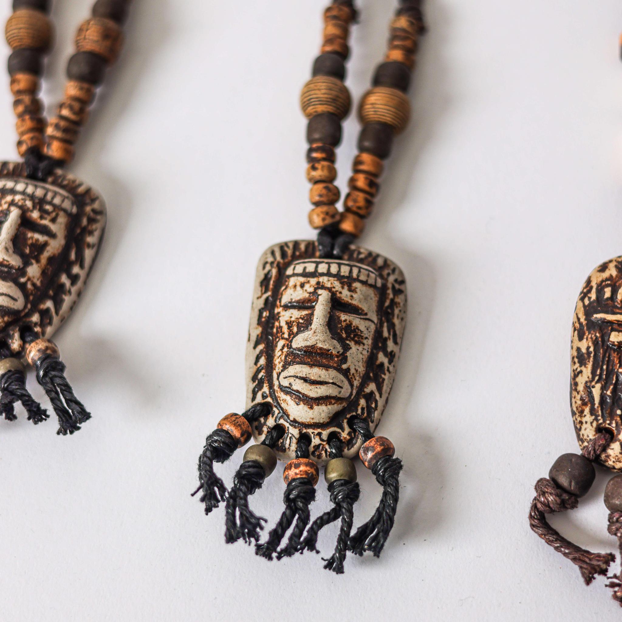 Unique Mask Pendant Necklace