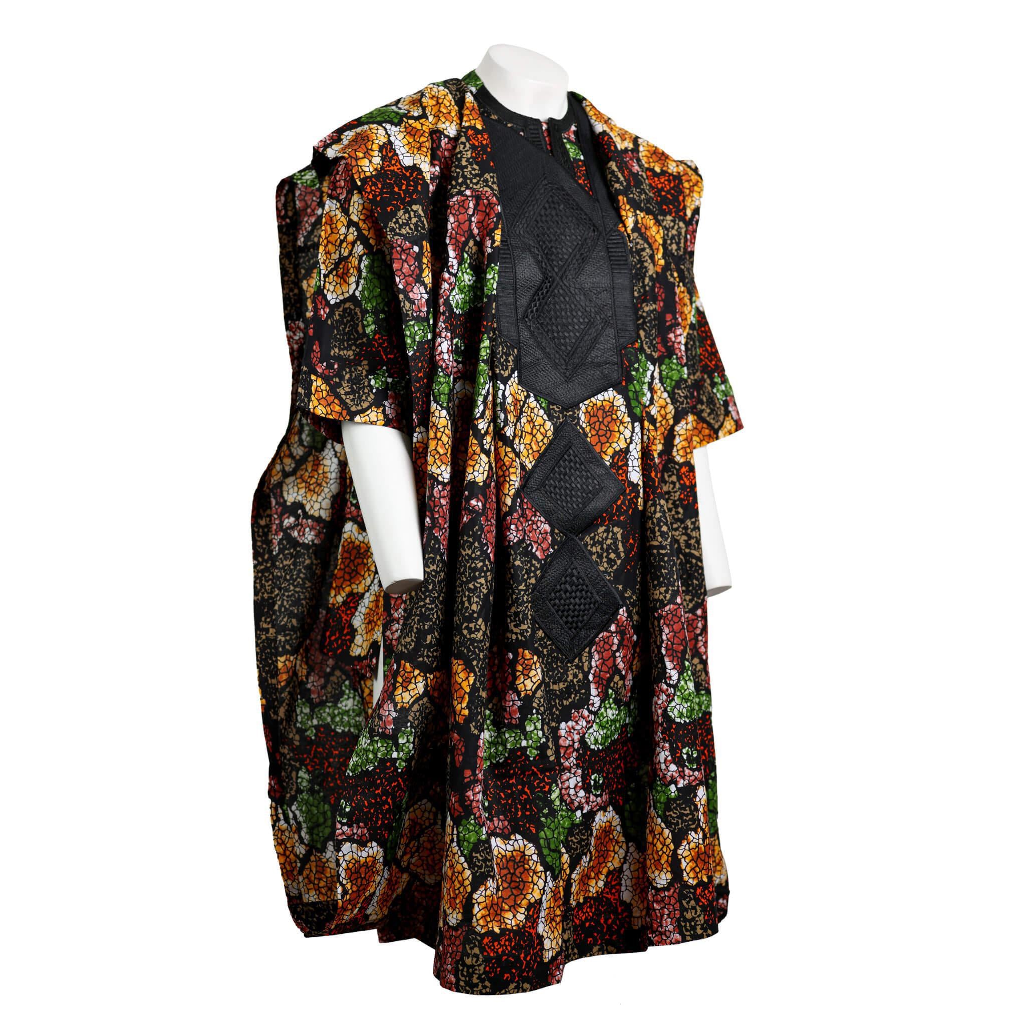 Muti-Colored Wax Print Agbada Set