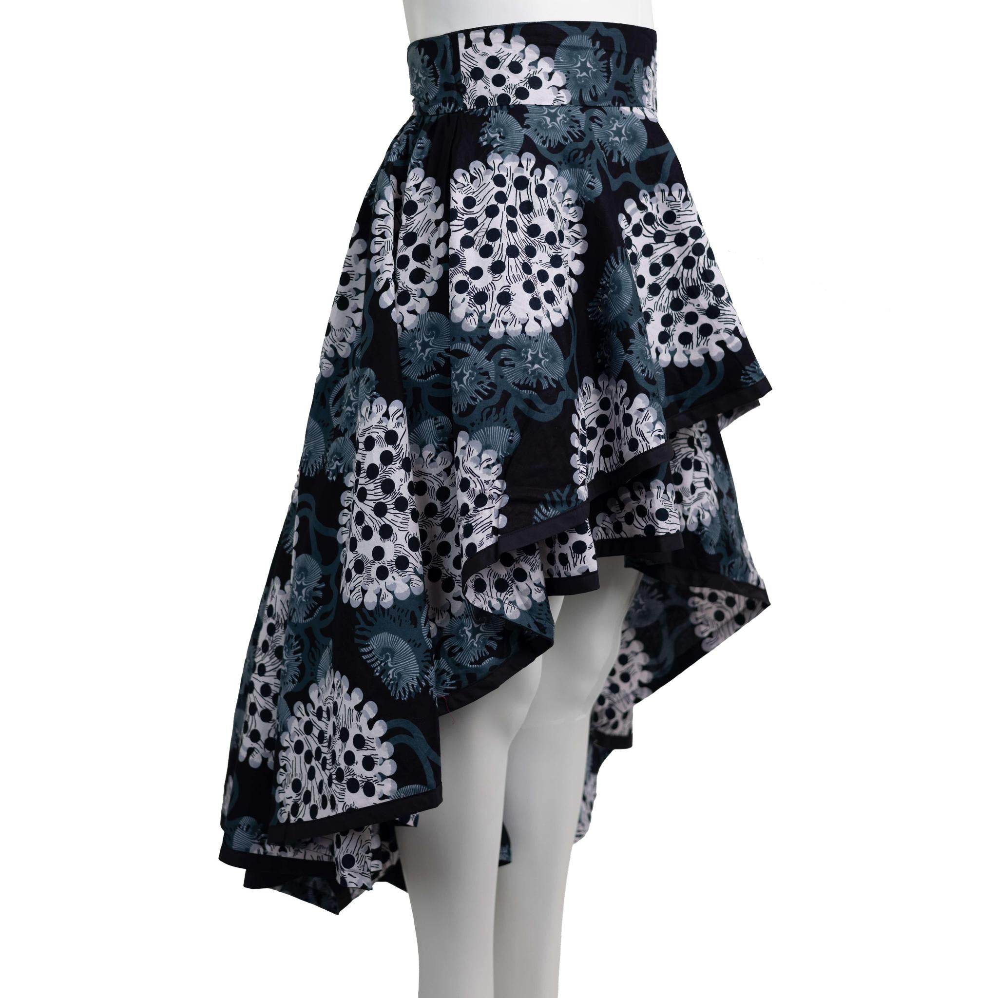 Layered Ankara Skirt with Belt