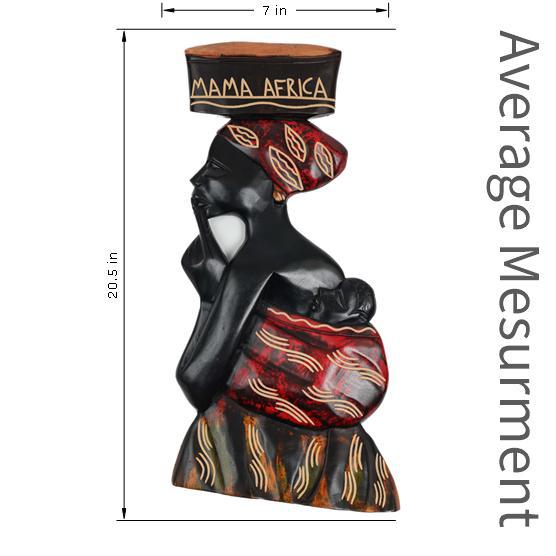 Hand-Carved Mama Africa Wall Sculpture - Large
