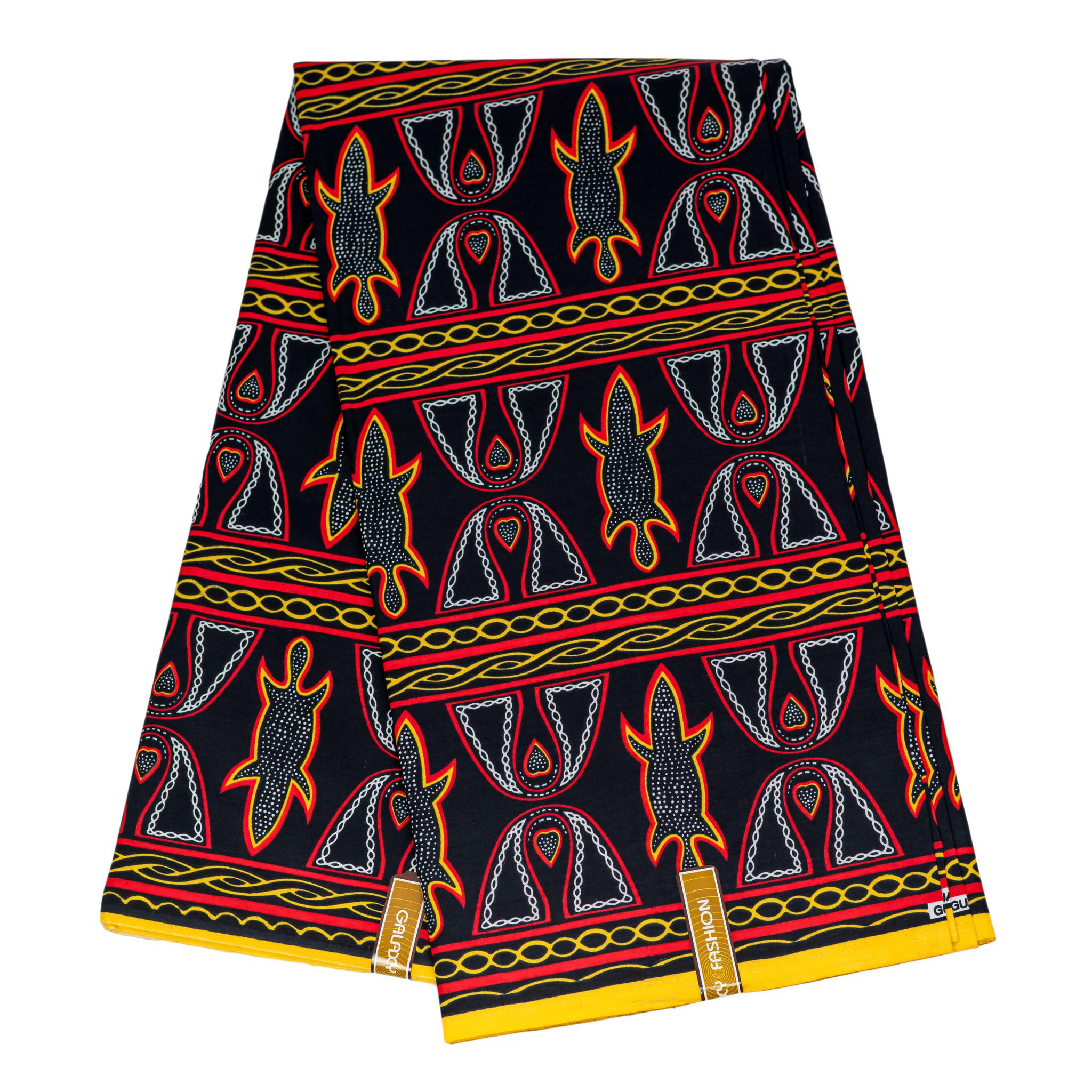 Toghu Bamenda Cameroon Wax Print Fabric - 6 Yards