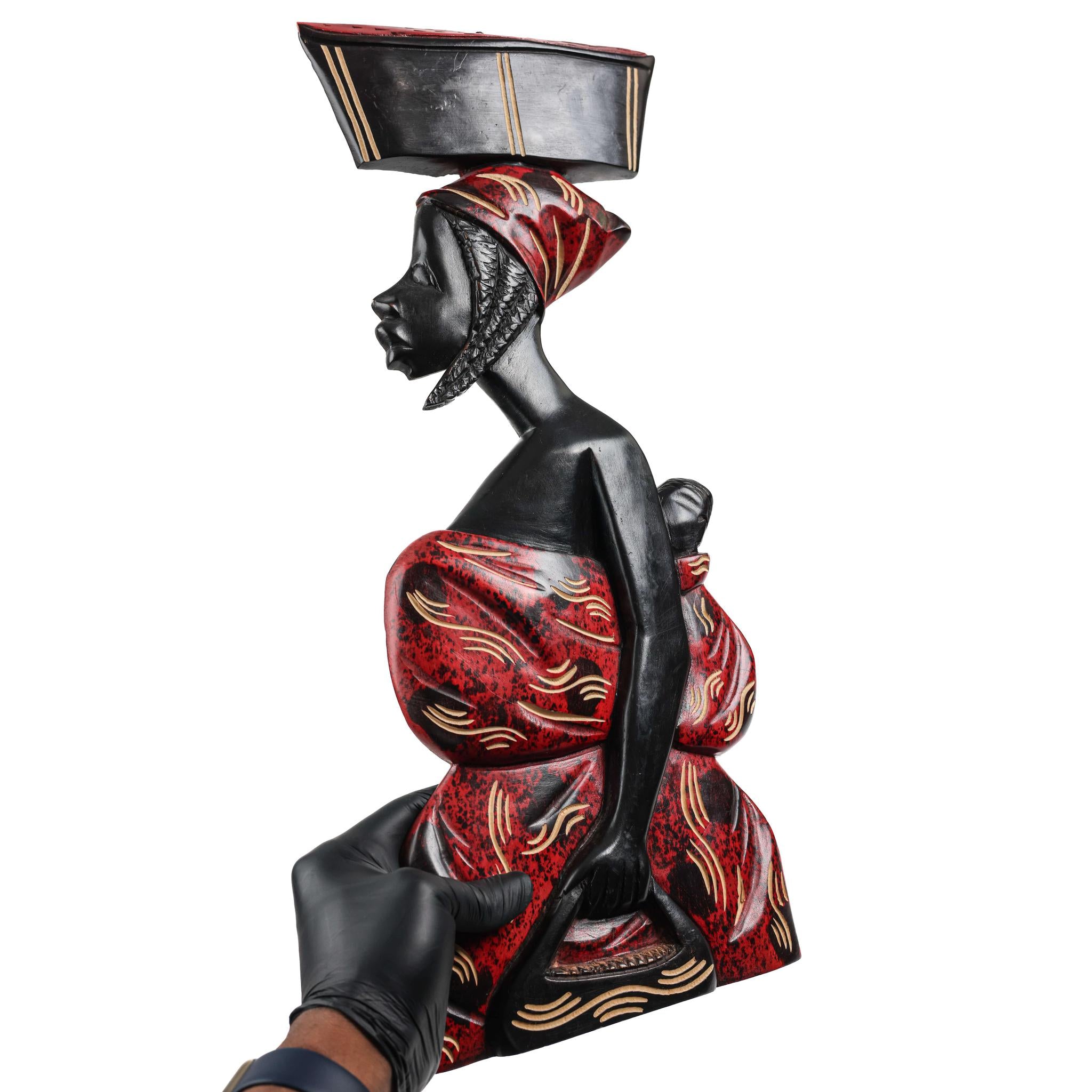 Hand-Carved Mama Africa Wall Sculpture - Large