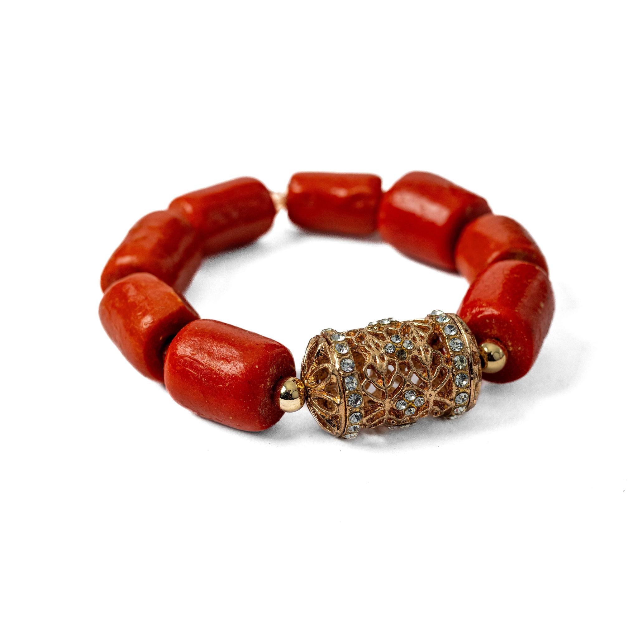 Two Layer Mock Coral Bead Set for Women
