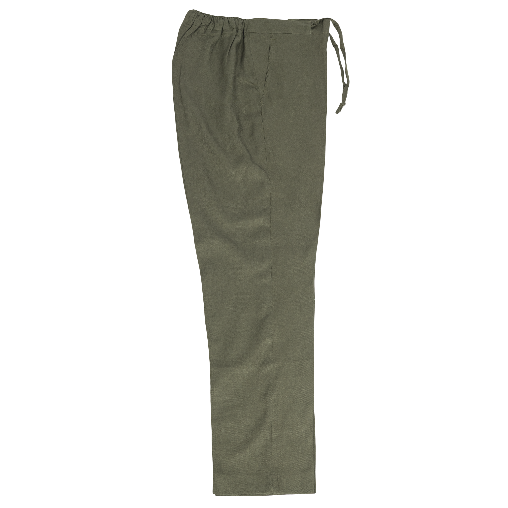 Olive Green Men's Linen Short-Sleeve Senator Set