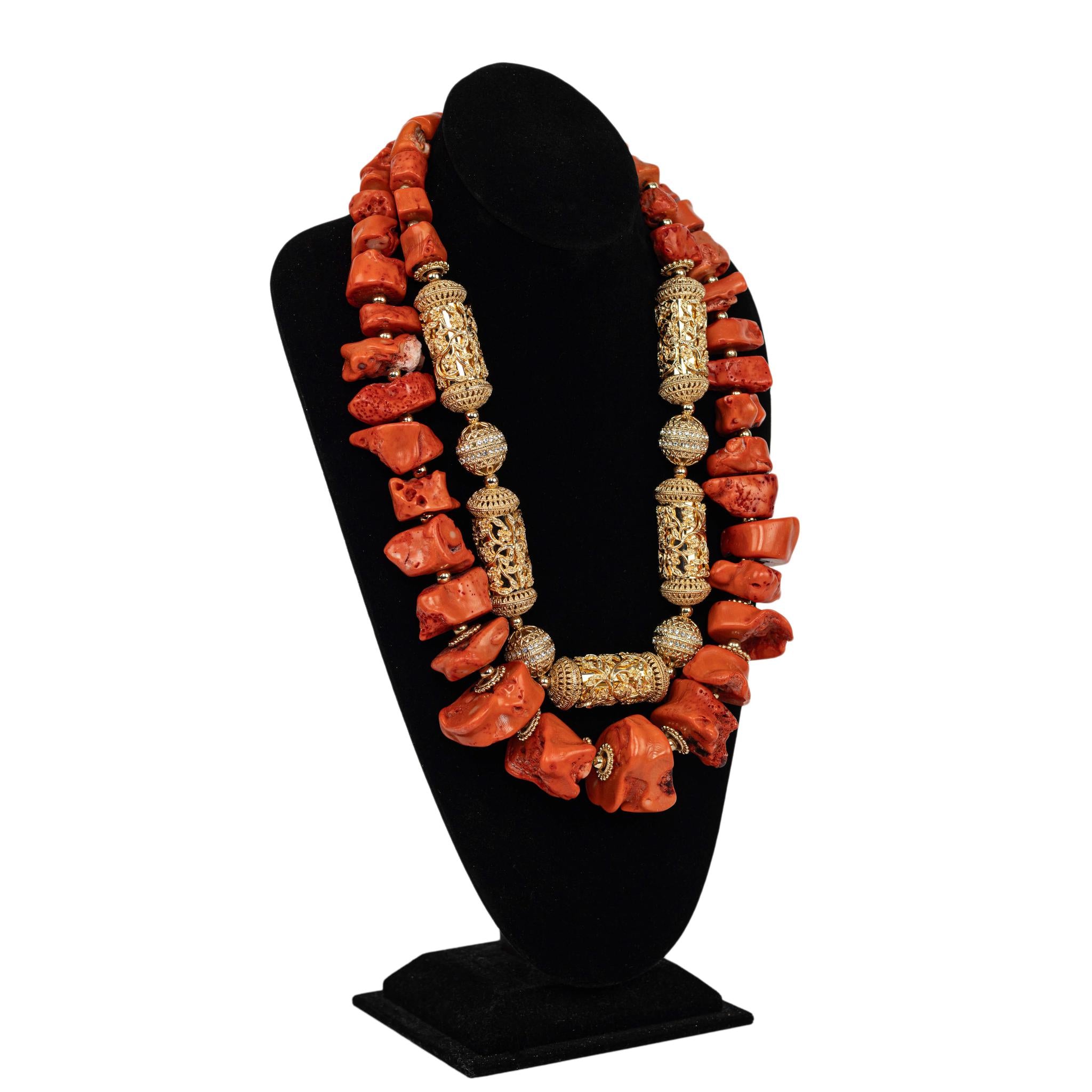 Original Coral Jewelry Two Step Choker Set
