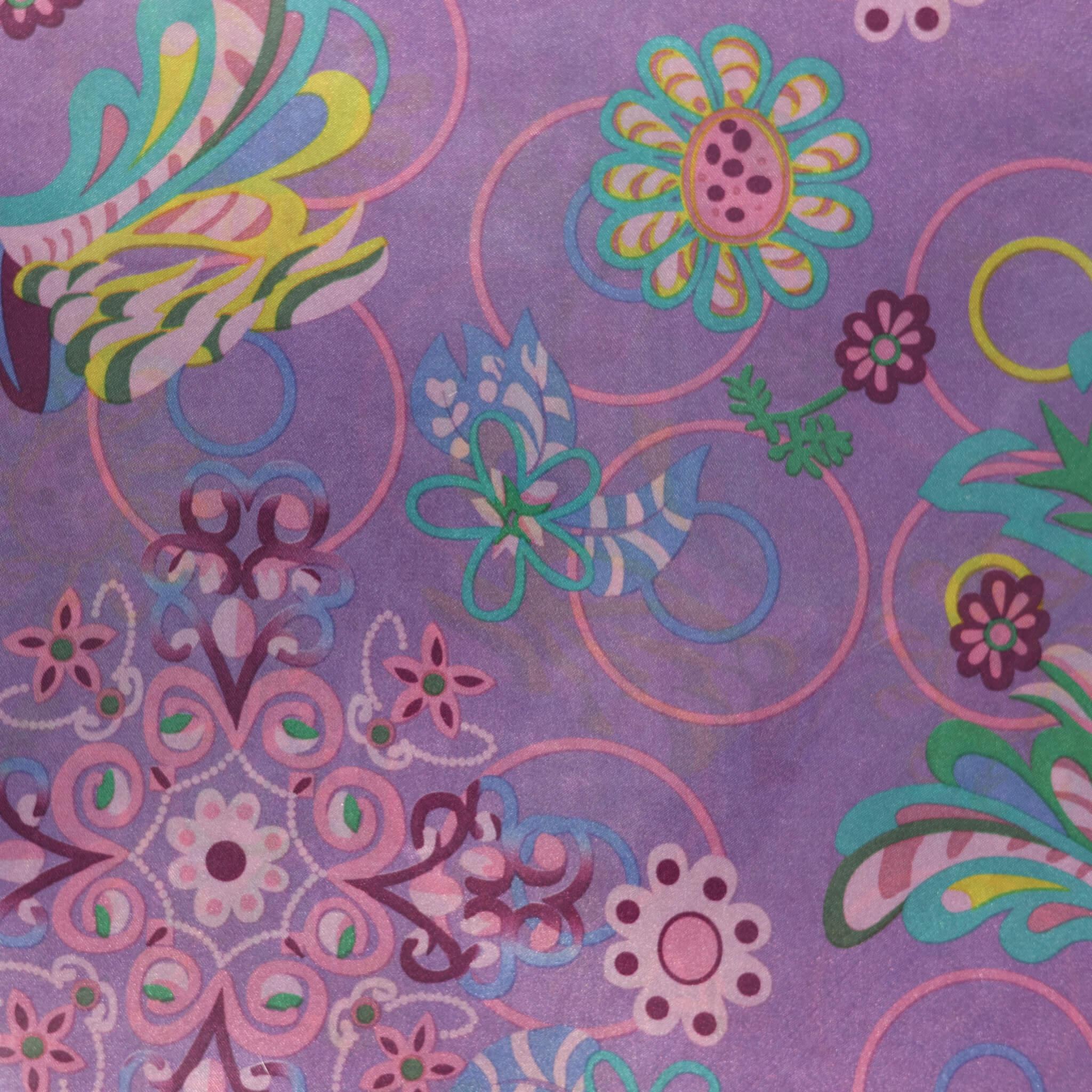 Purple & Yellow Petal 2pc Sego Gele