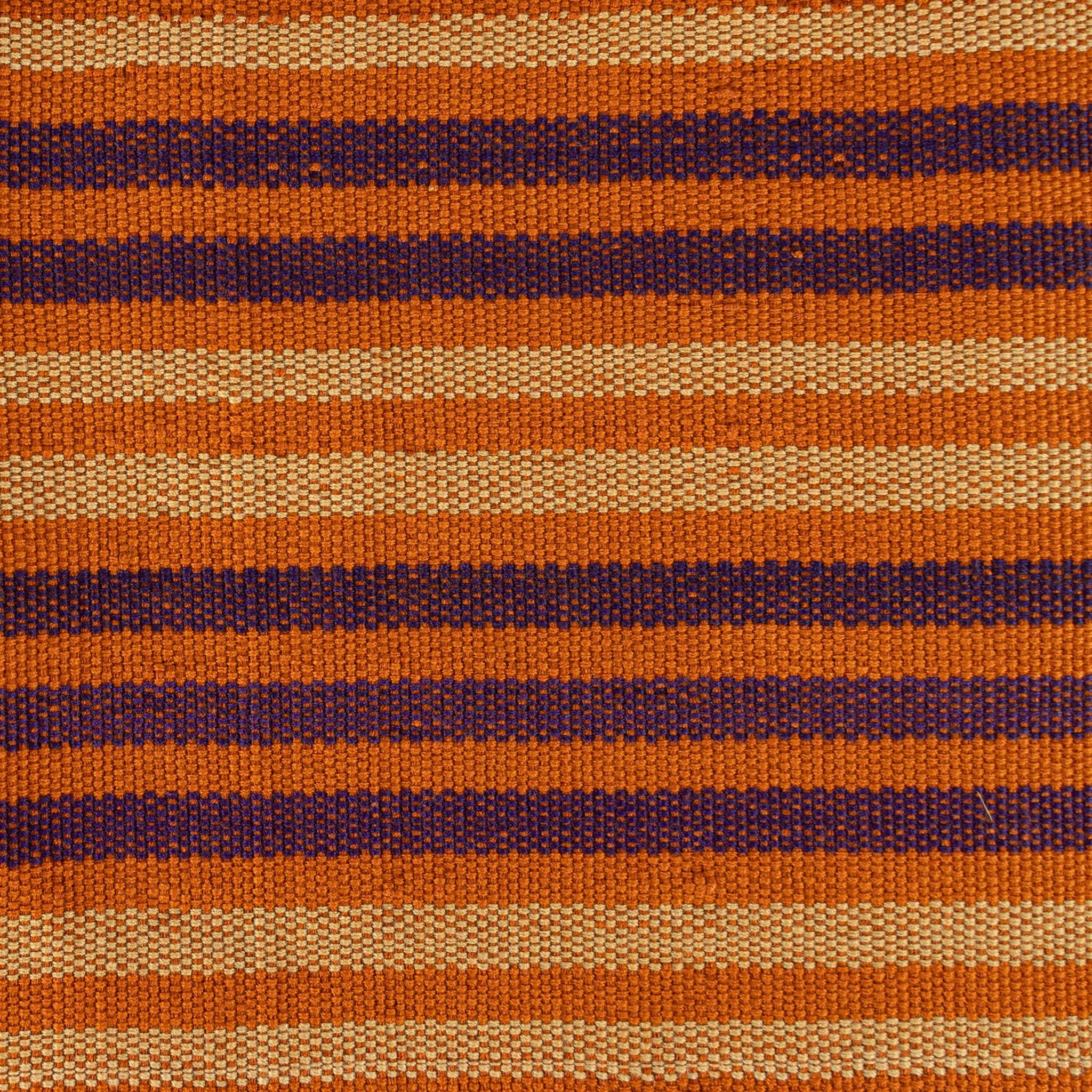 Aso Oke Gele - Headwrap - Orange, Purple & Gold (Cotton)