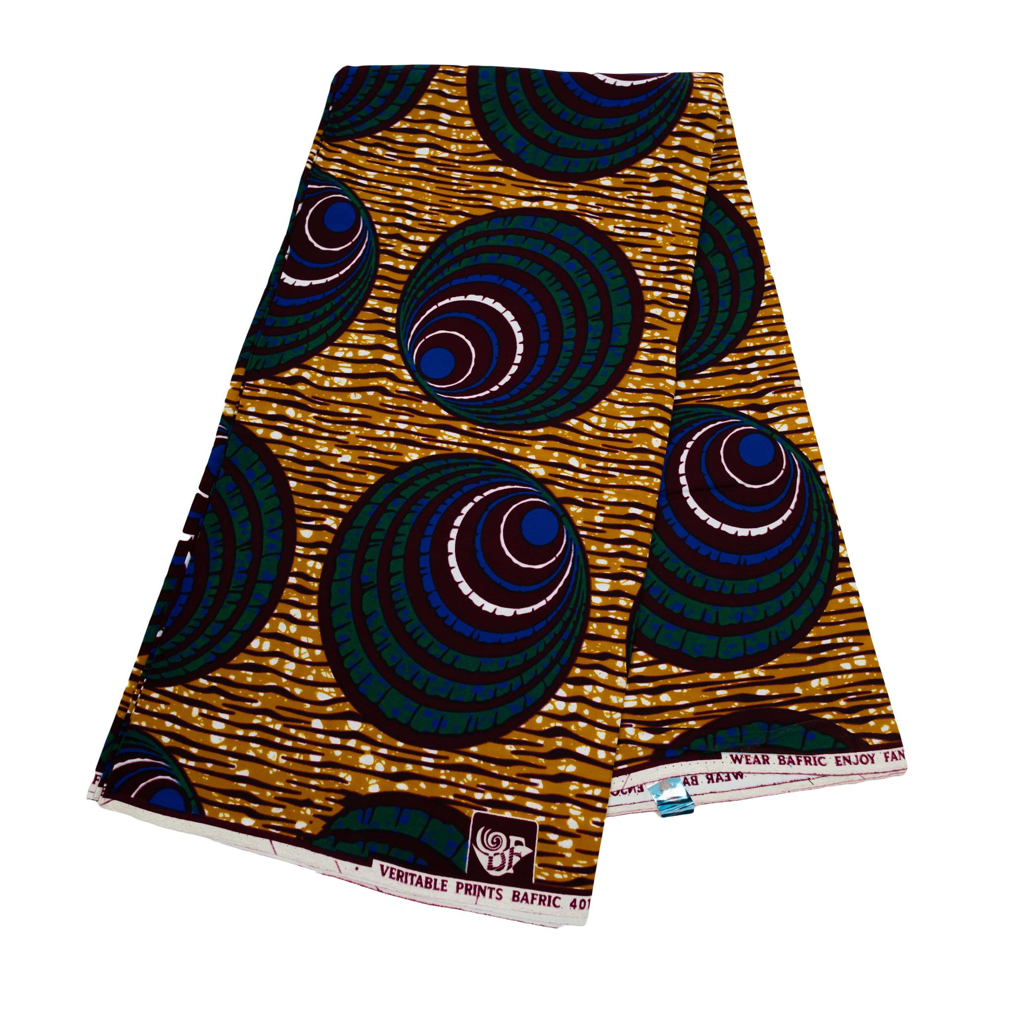 Brown & Blue Wax Pint Fabric - 6 Yards