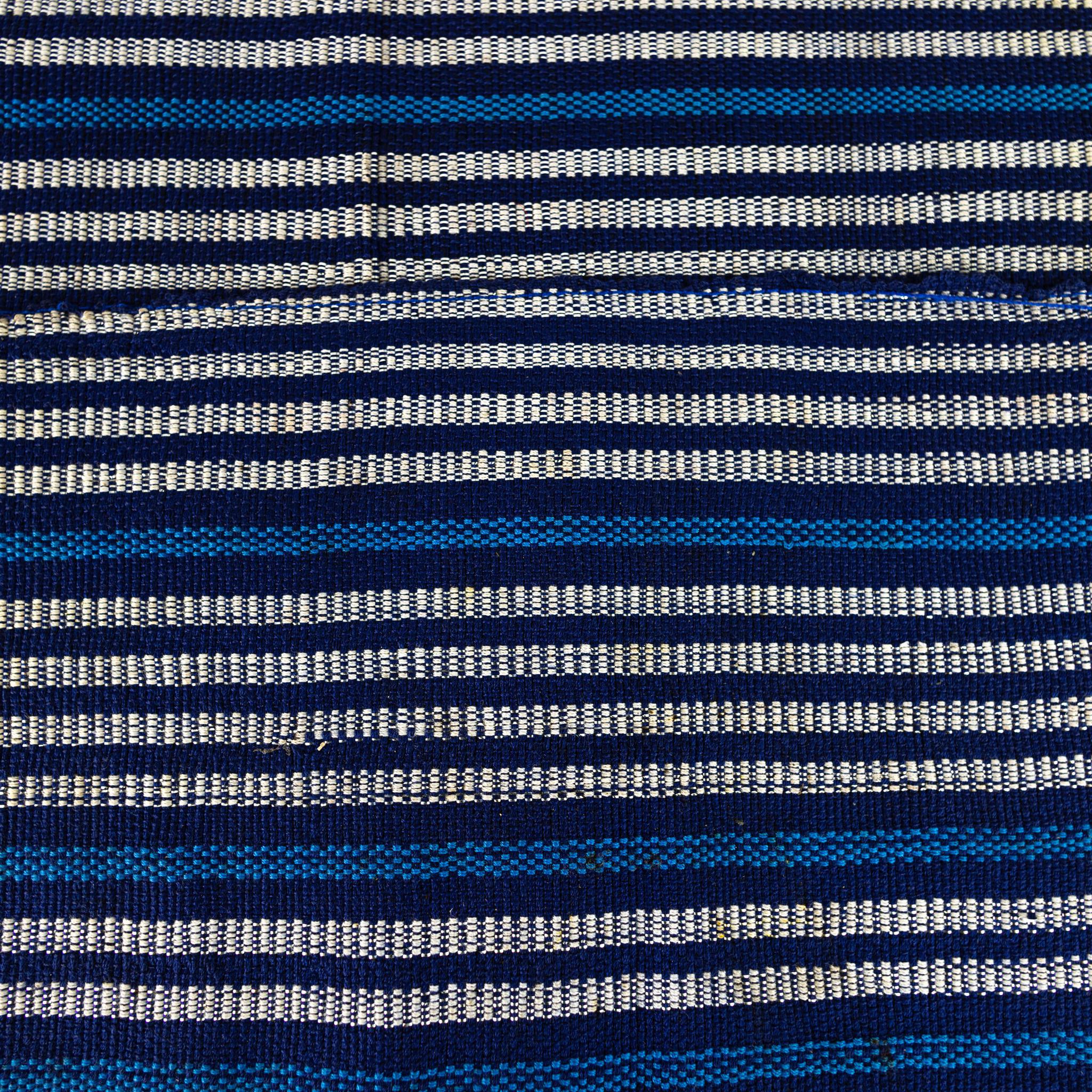 Aso Oke Gele - Headwrap - Blue & Sliver (Cotton)