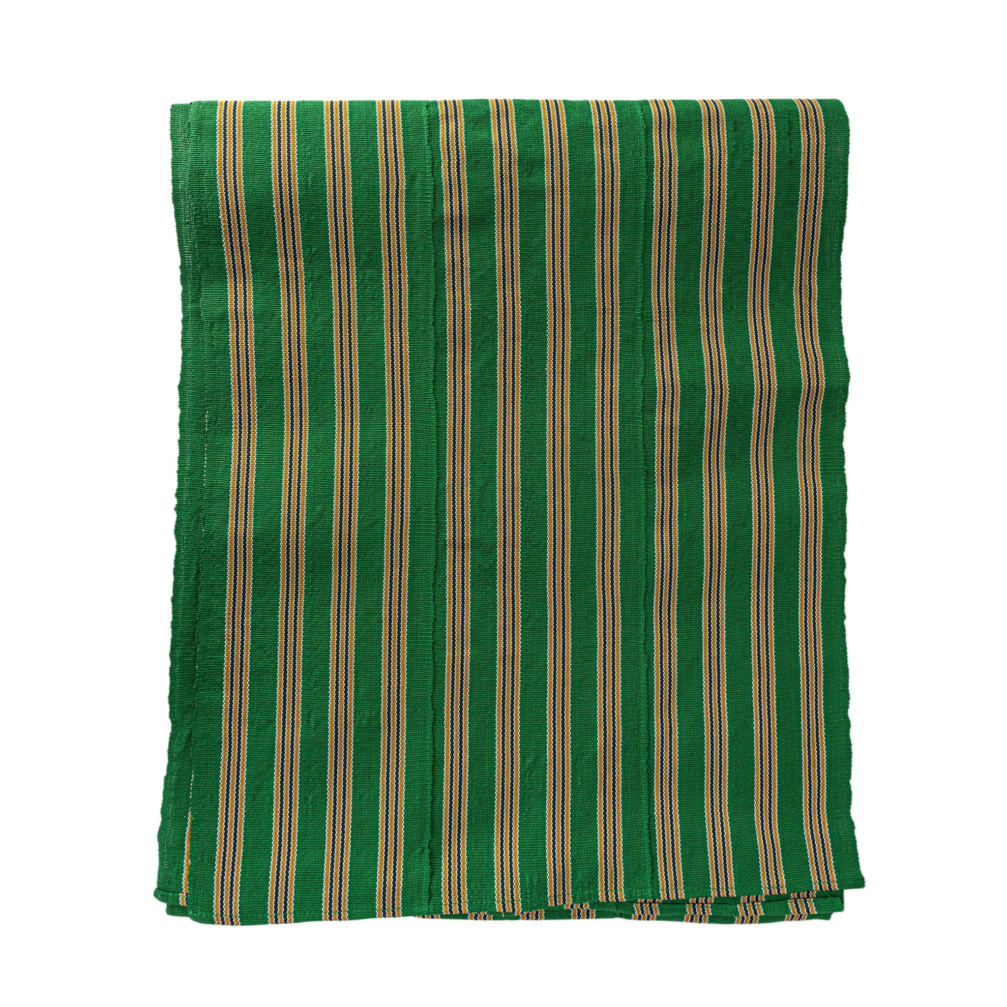 Aso Oke Gele - Headwrap - Green & Gold (Cotton)