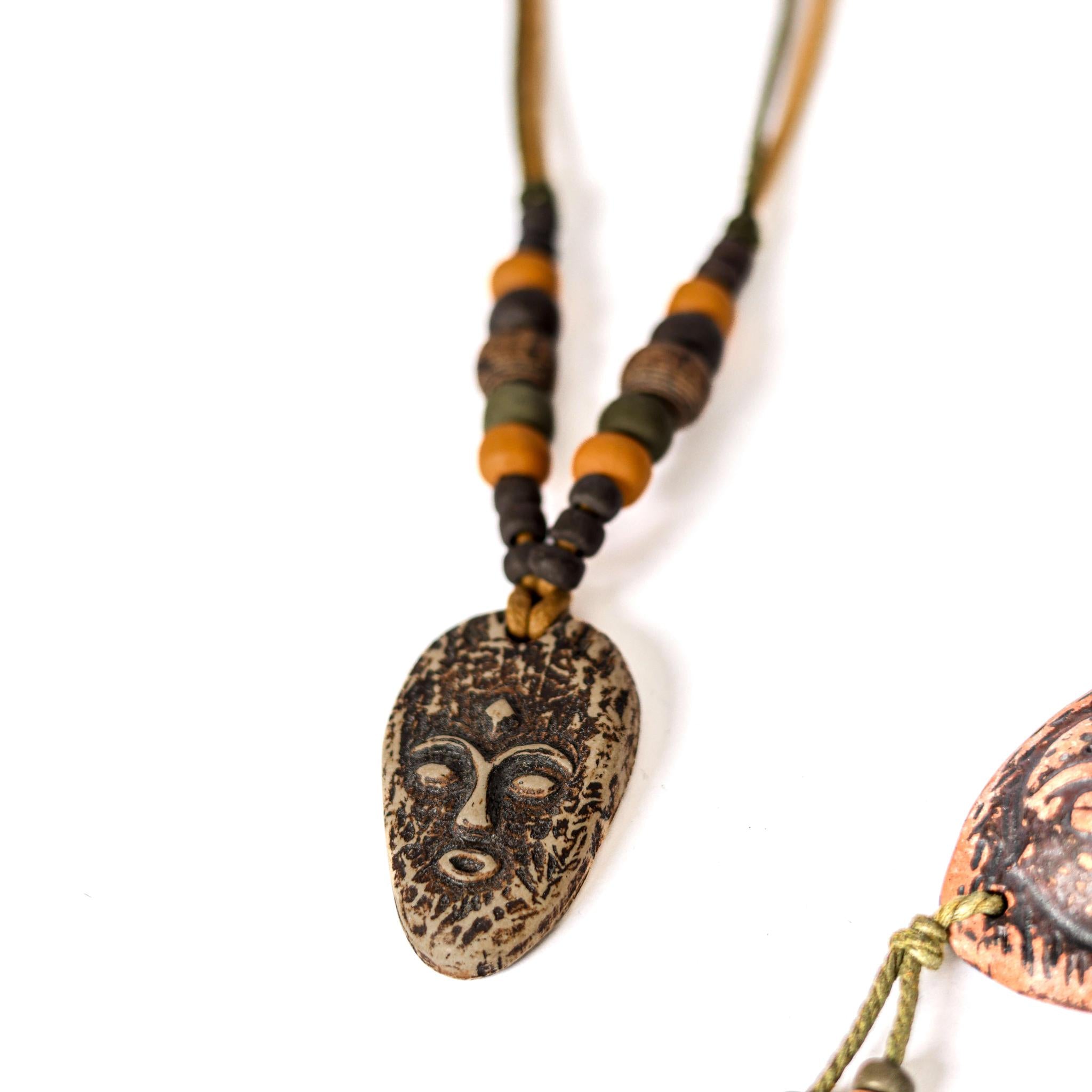 Unique Mask Pendant Necklace