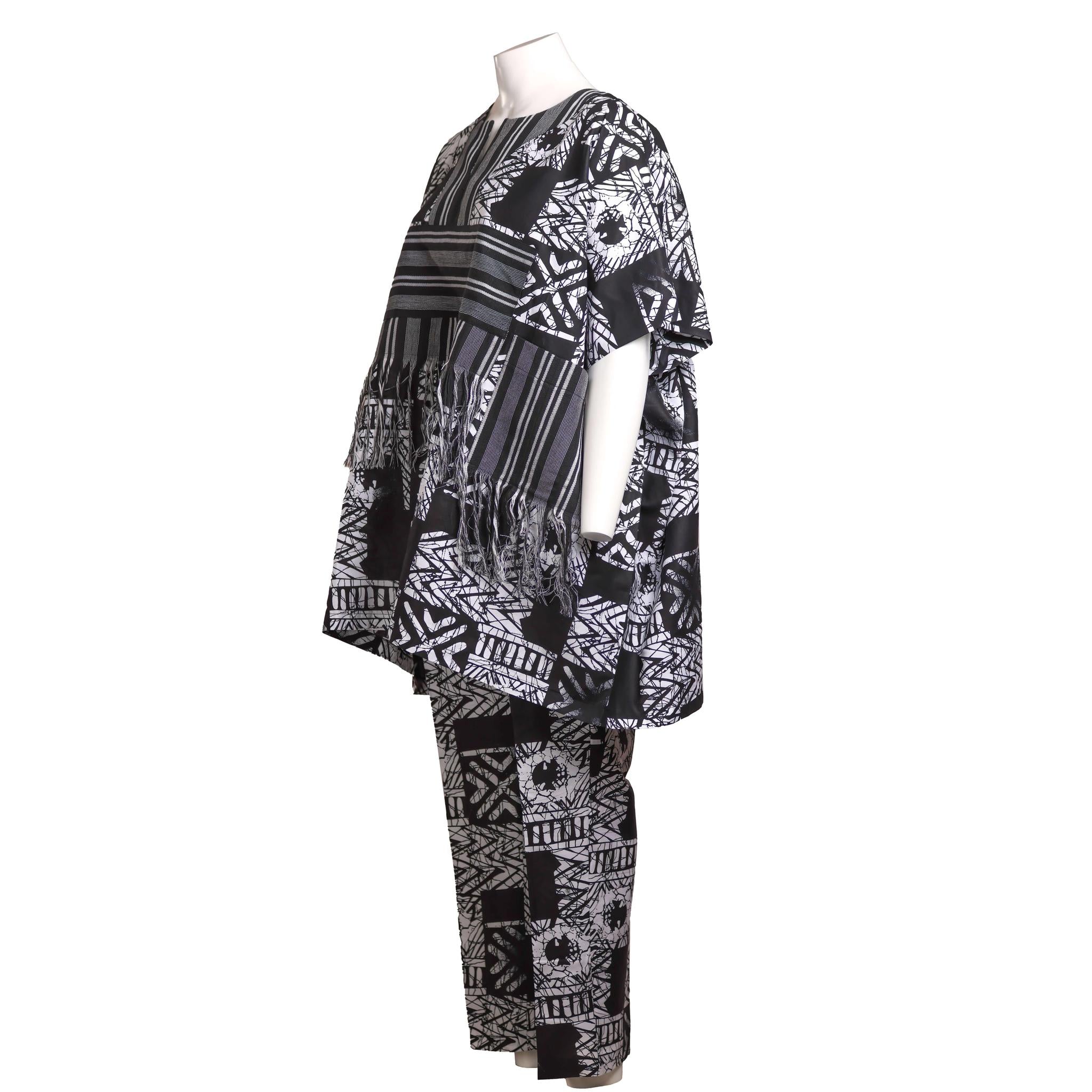 Black & White Women's Dashiki Set