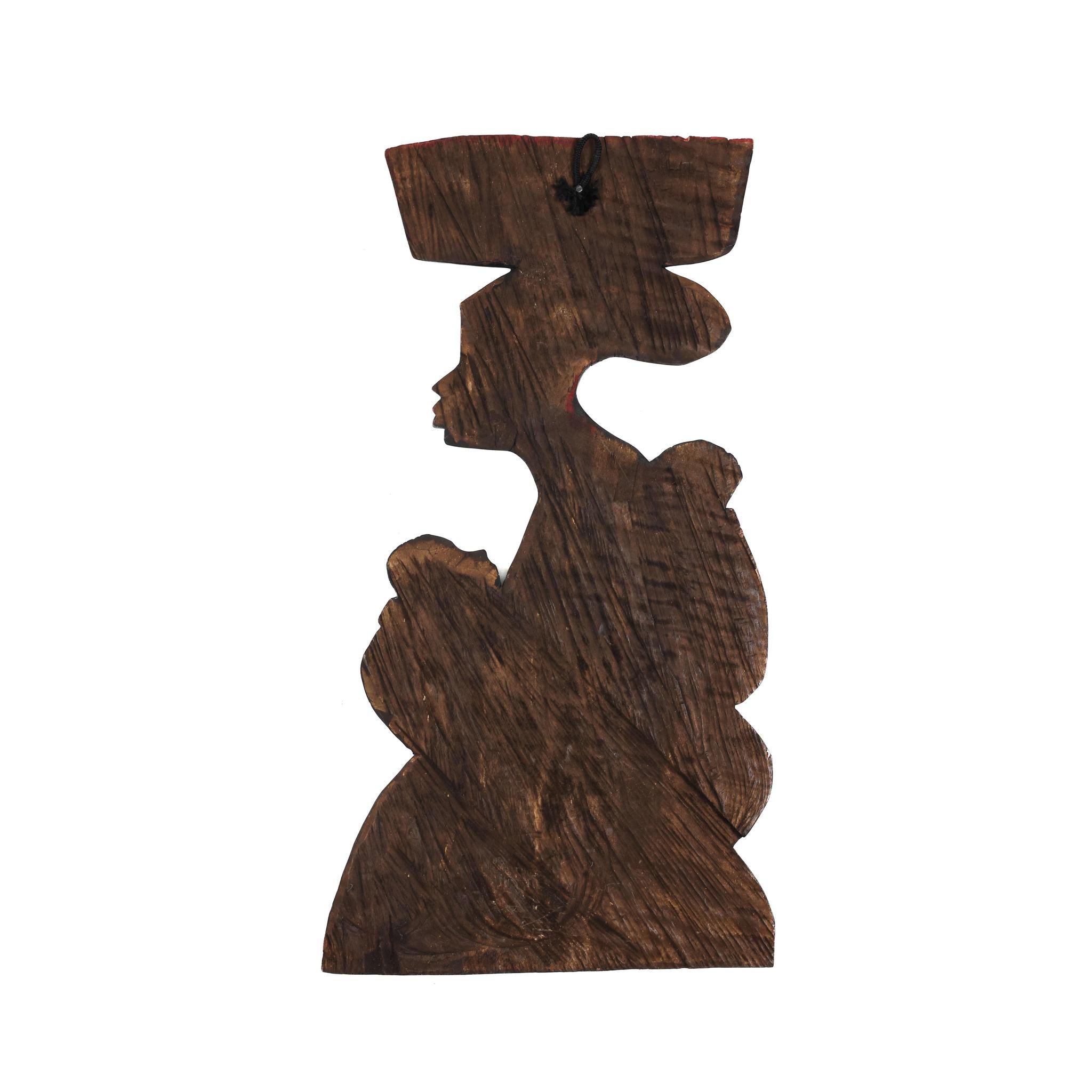 Hand-Carved Mama Africa Wall Sculpture - Large