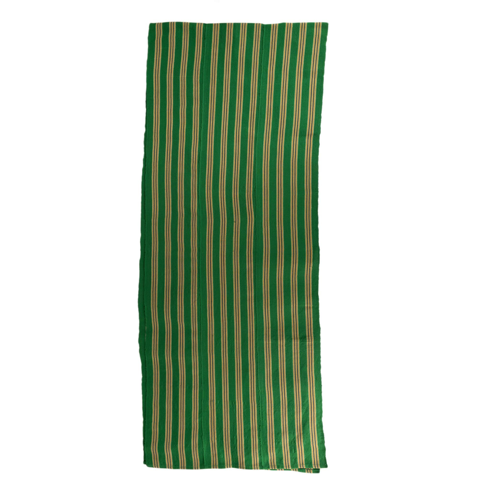 Aso Oke Gele - Headwrap - Green & Gold (Cotton)