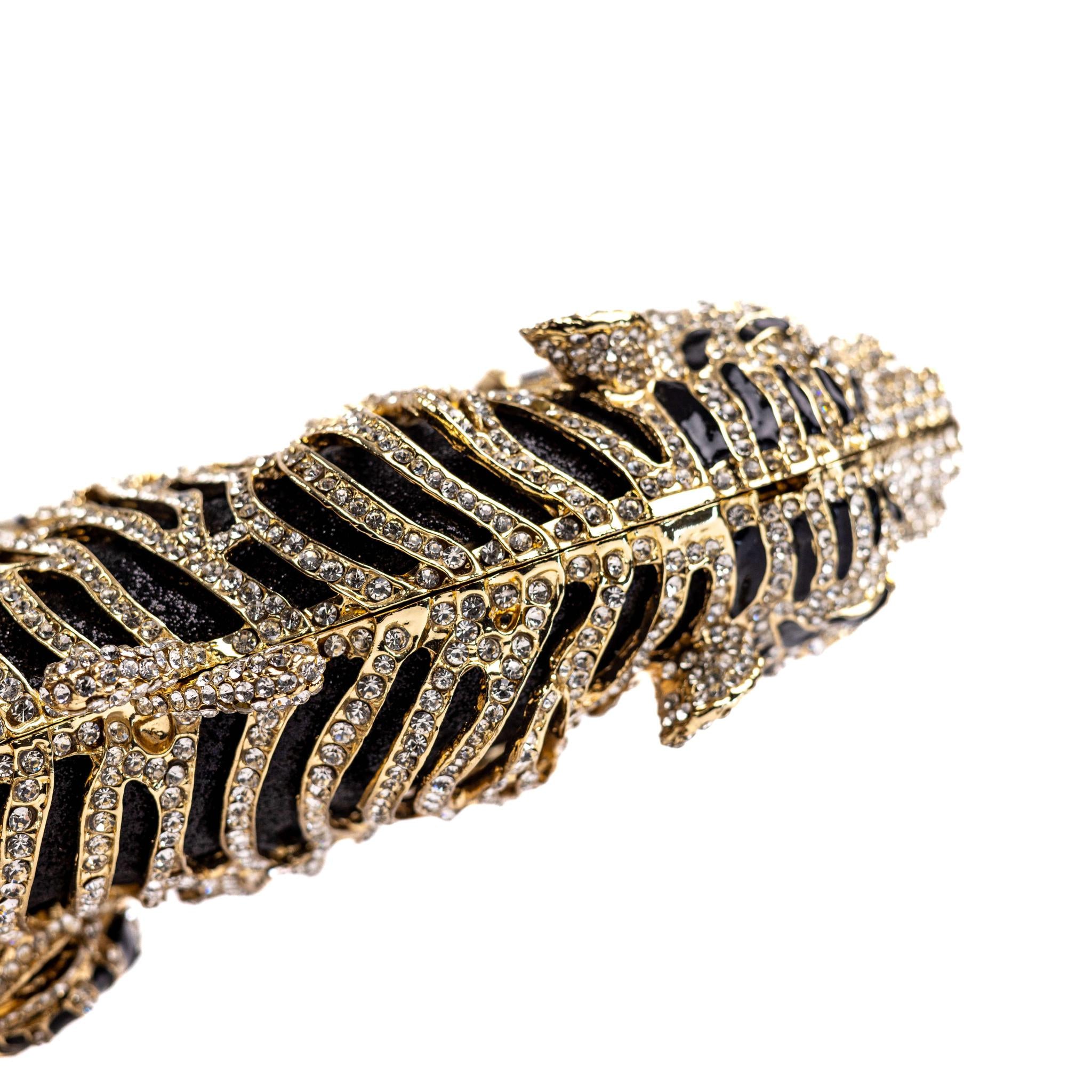 Tiger Rhinestone Clutch Purse