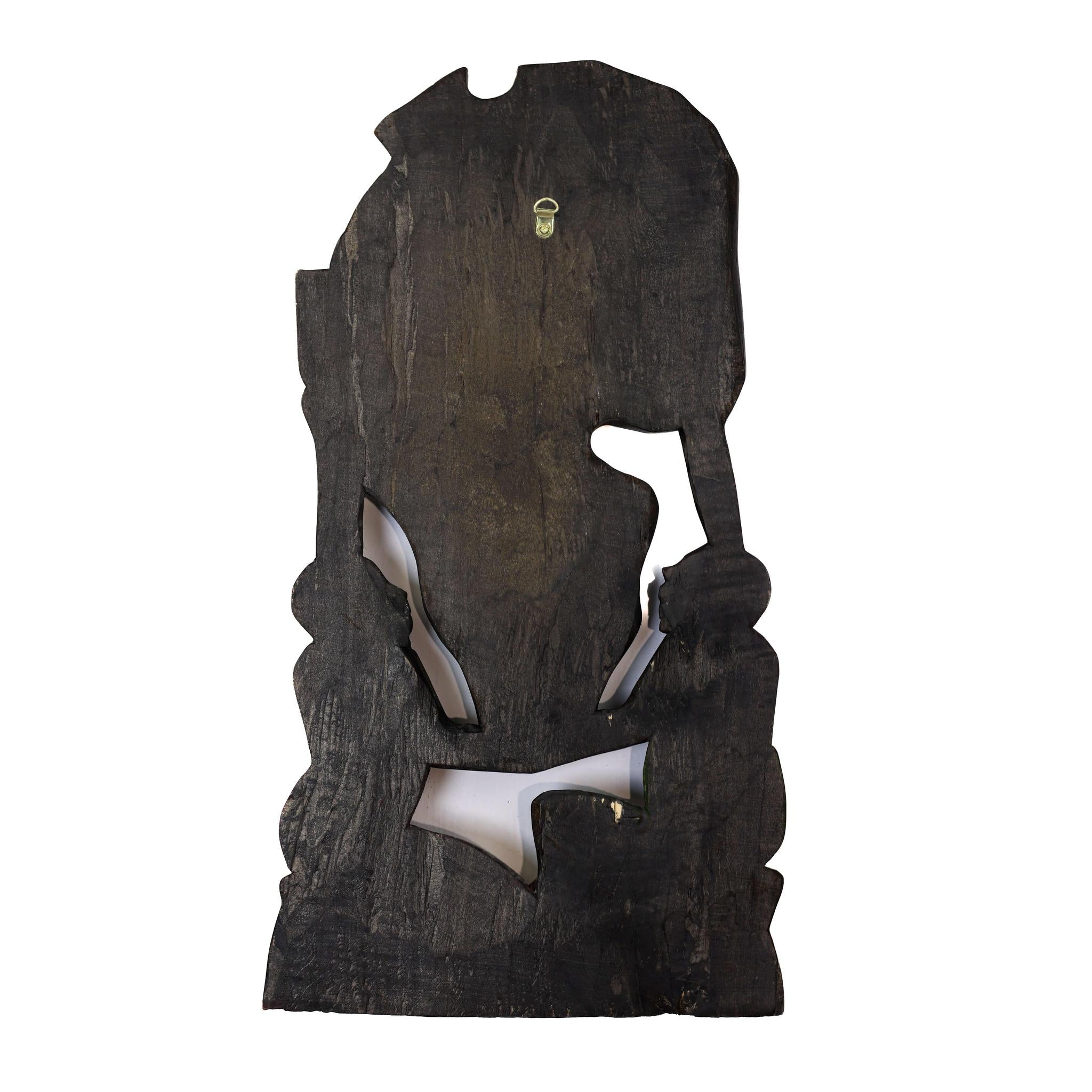 Hand-Carved Wooden Sculpture: Map of Africa