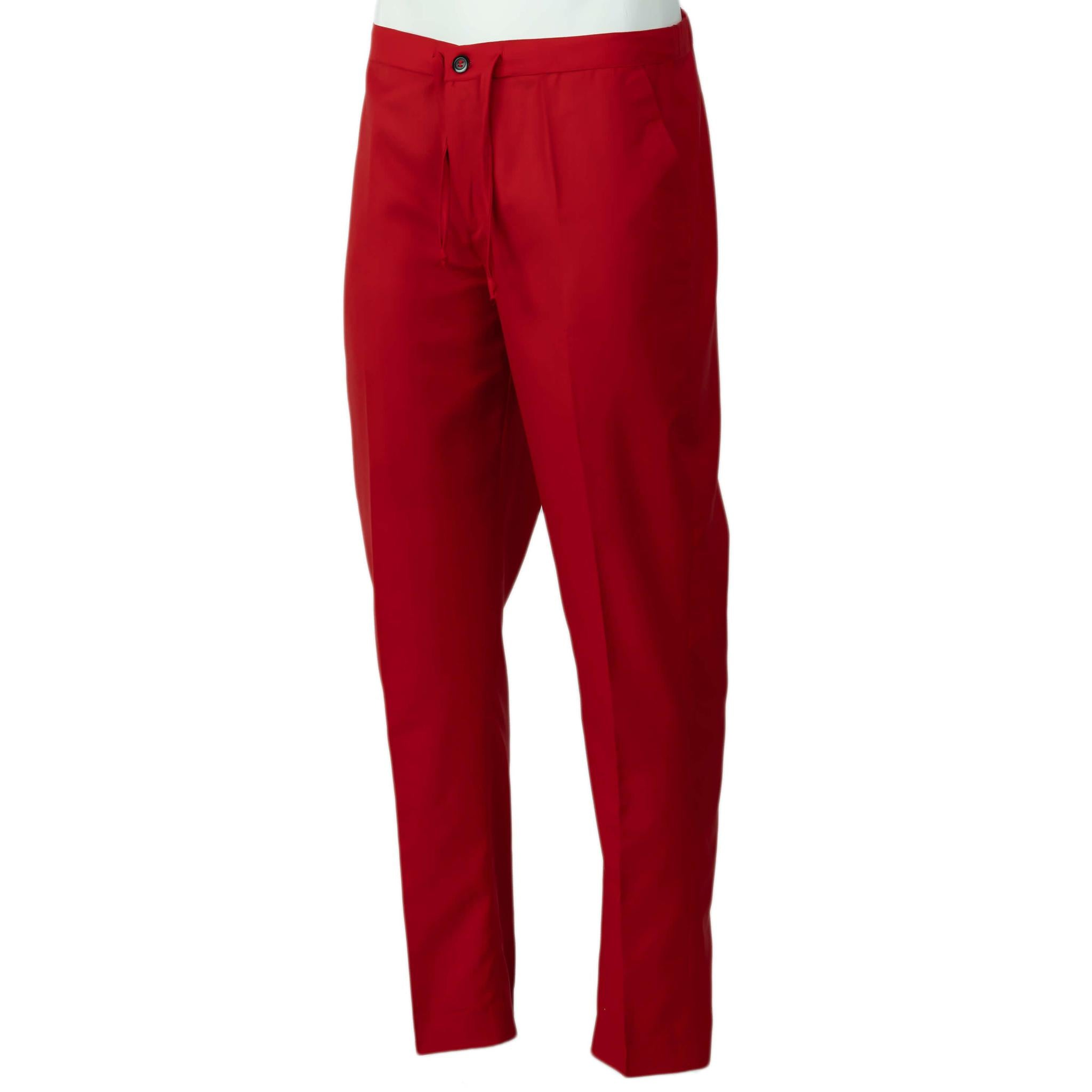 Red With Black Embroidery Men's Senator Suit