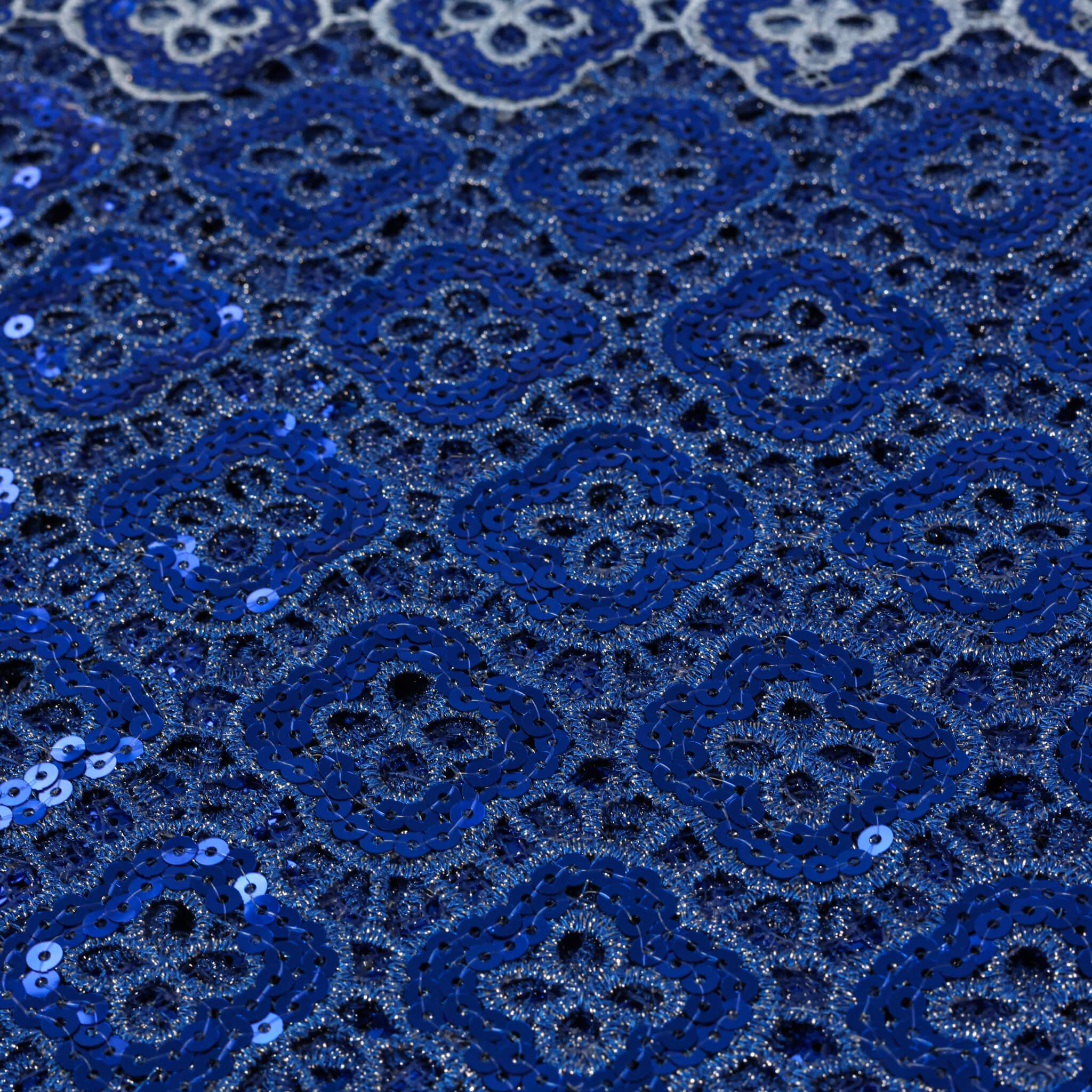 Blue Sequin Lace