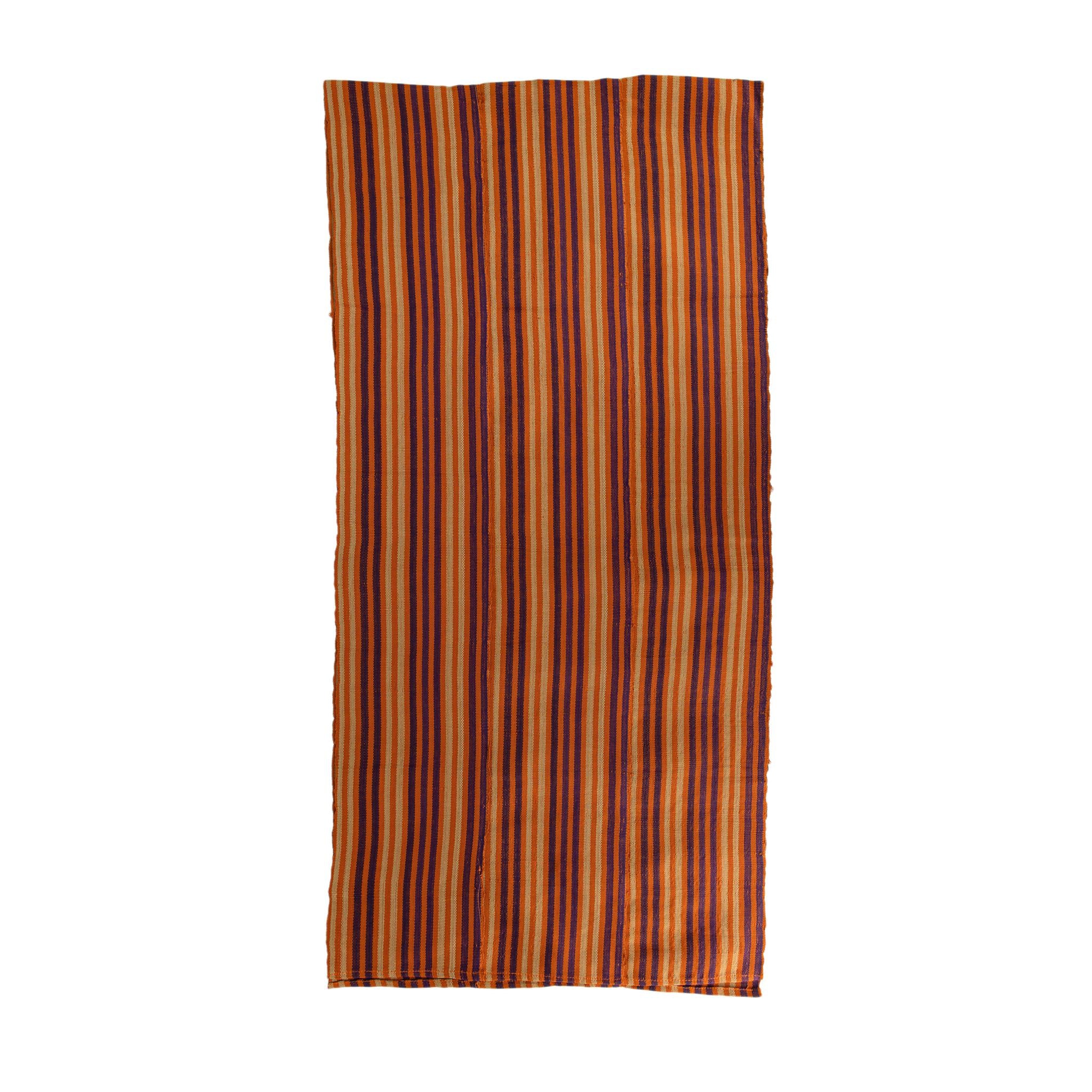 Aso Oke Gele - Headwrap - Orange, Purple & Gold (Cotton)