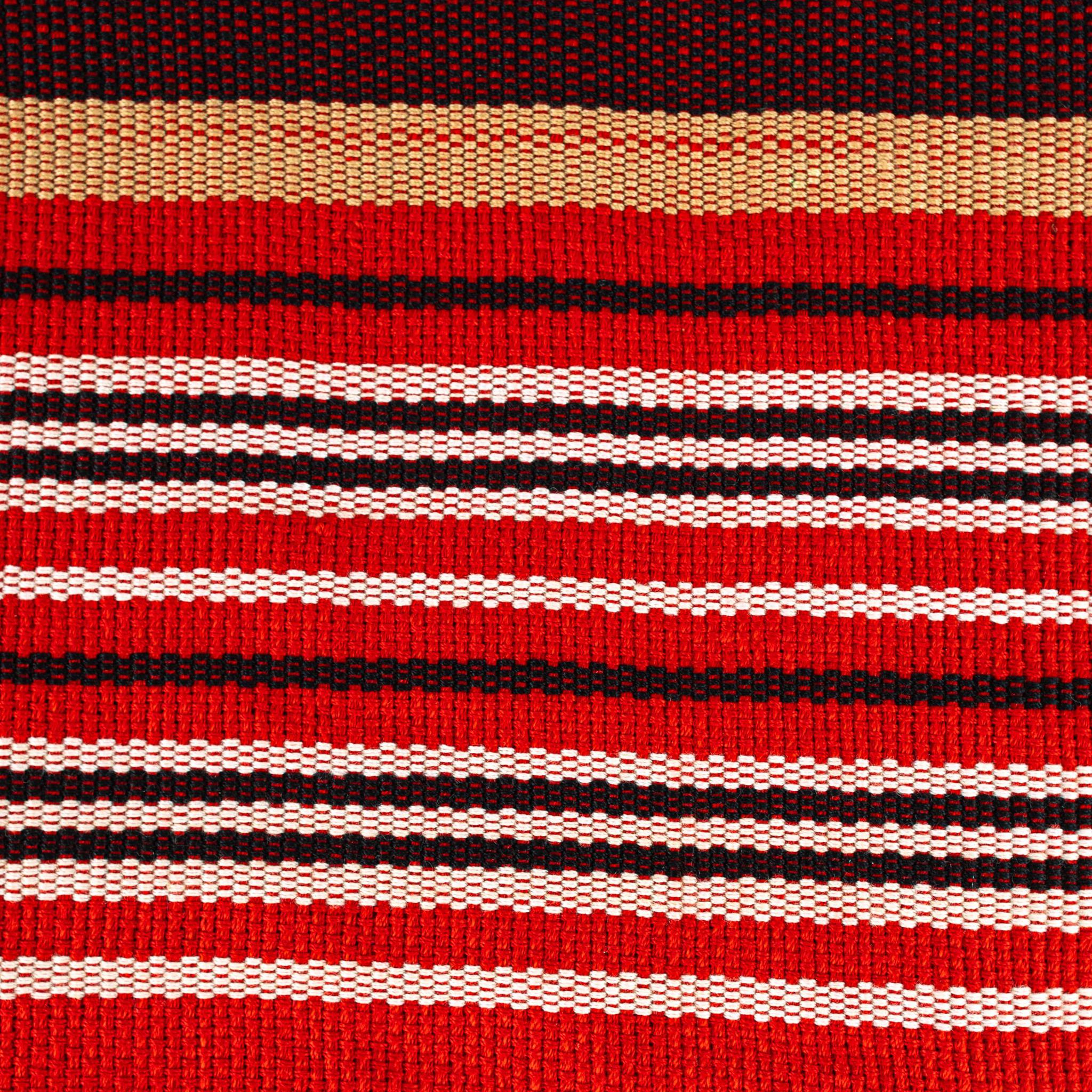 Aso Oke Gele - Headwrap - Red, Brown & White (Cotton)