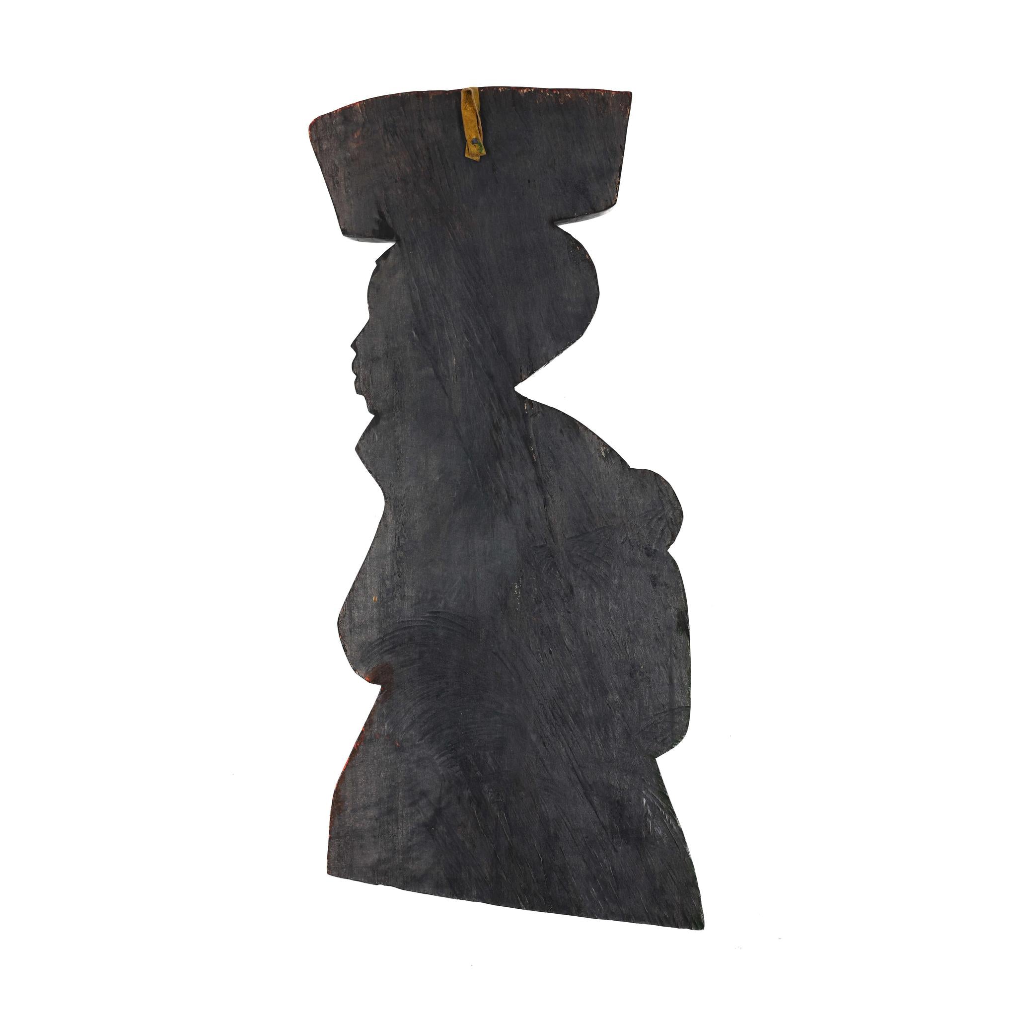 Hand-Carved Sweet Mother Wall Sculpture - Large