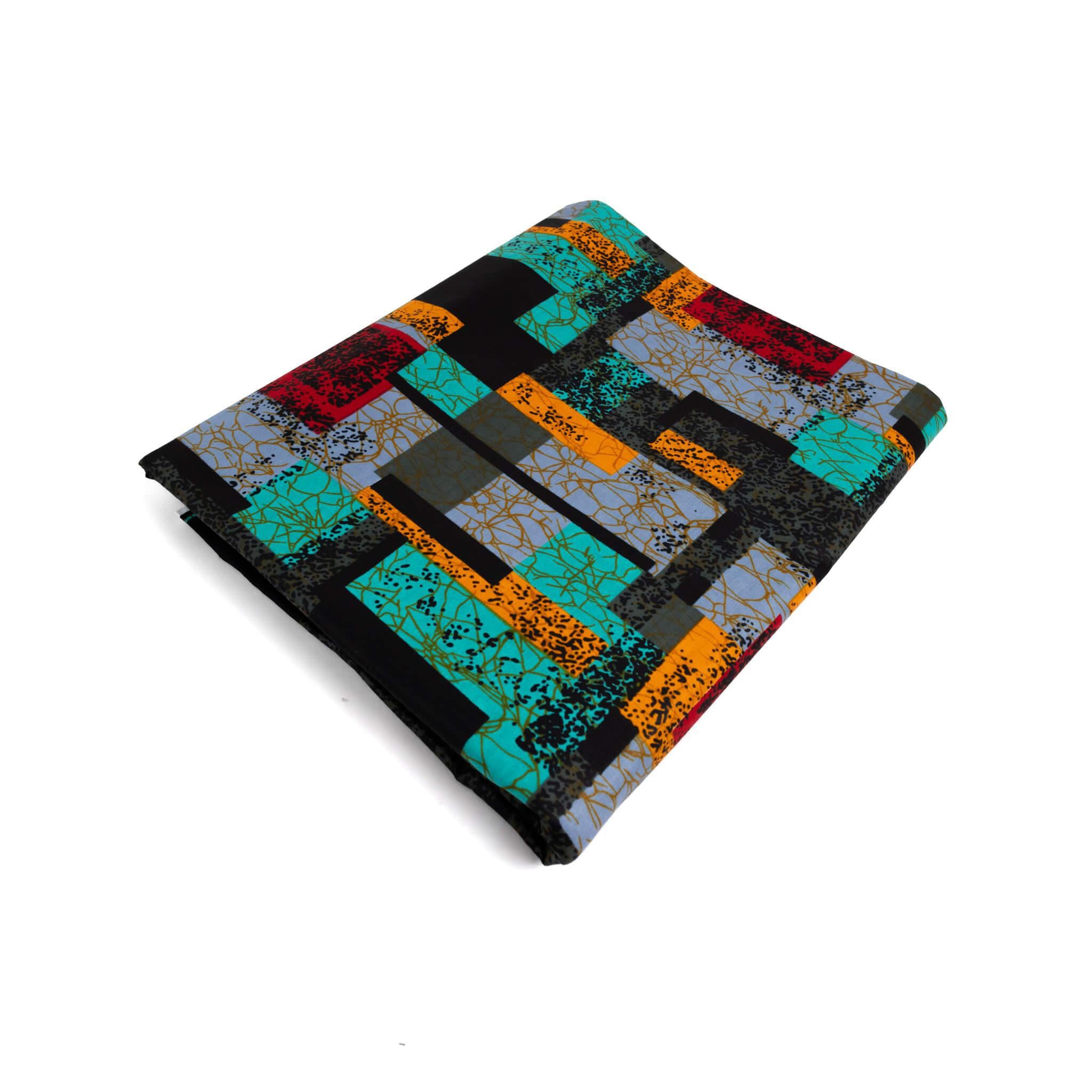 Multi-Color Abstract Geometric Wax Print (Ankara) – 6 Yards