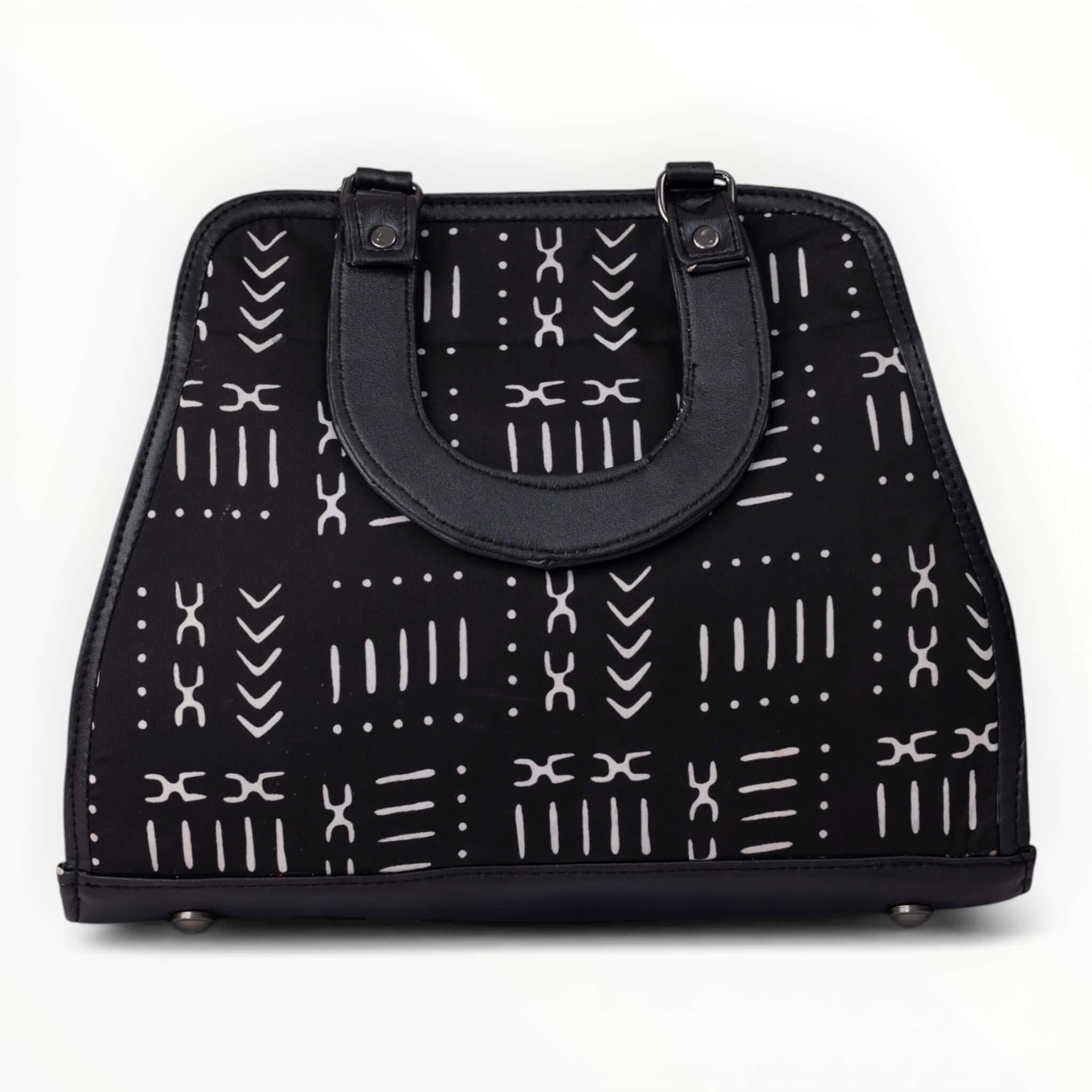 Black & White Mud Print Handbag