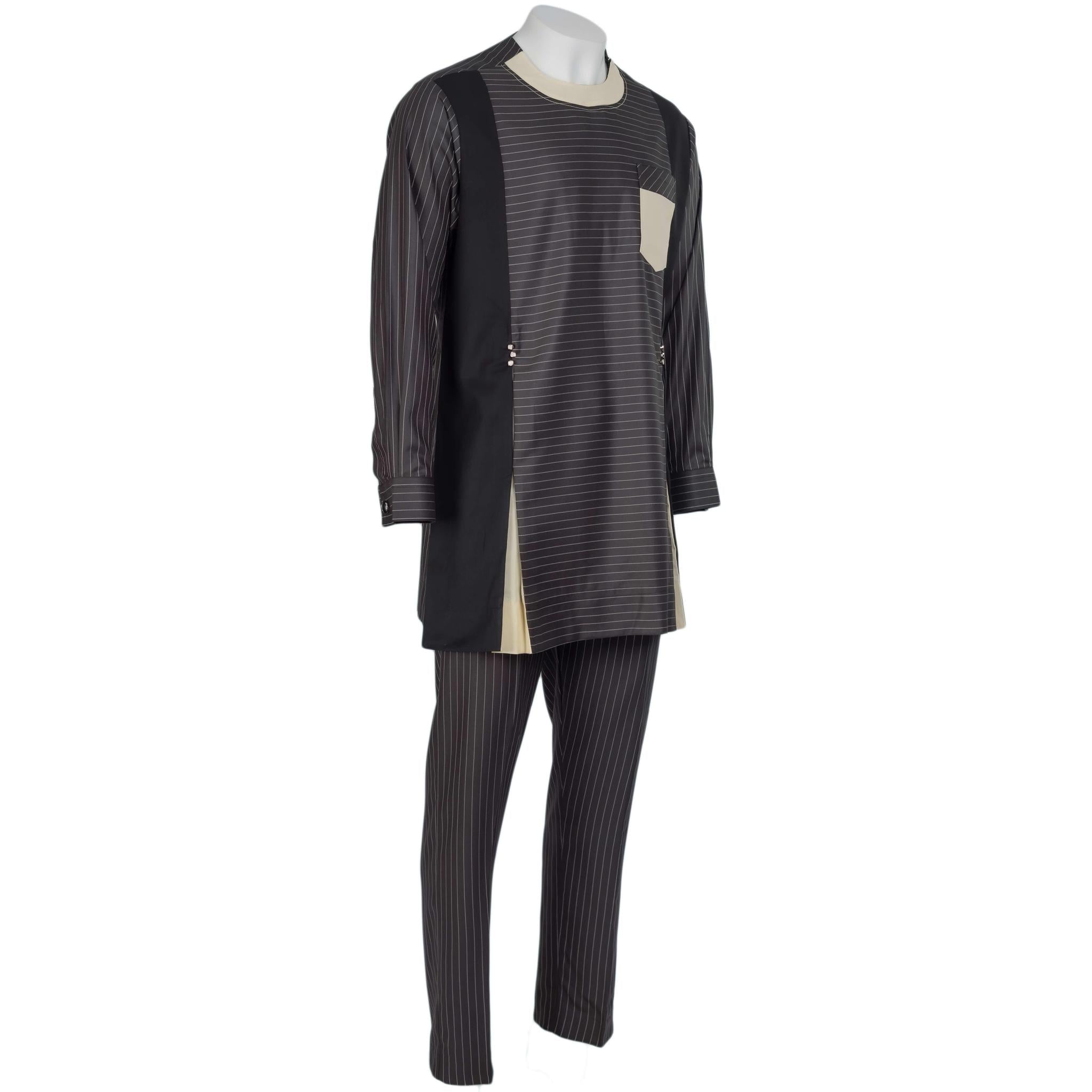 Gray Striped Mixed Set