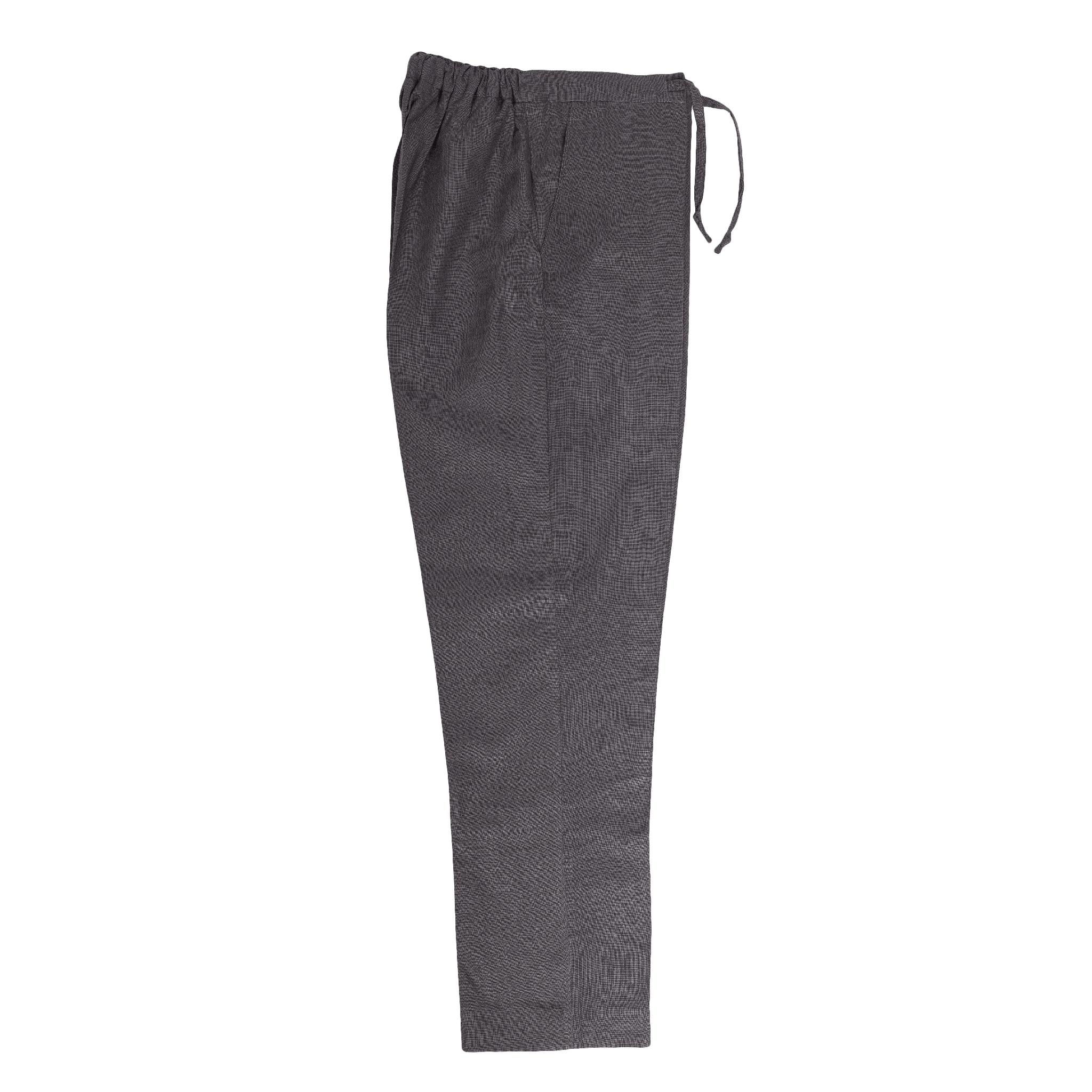 Charcoal Grey Wavy Panel Men's Linen Senator Set