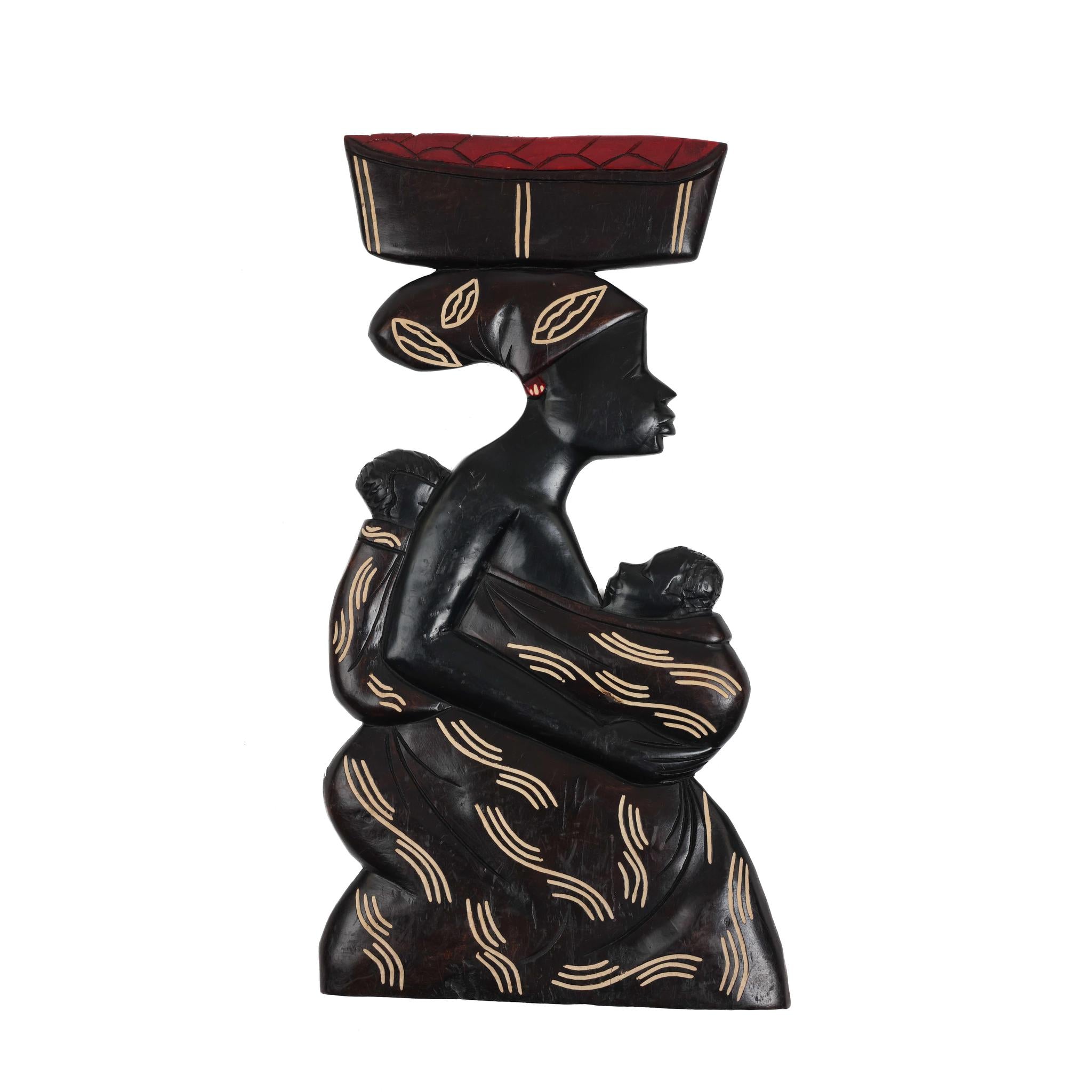 Hand-Carved Mama Africa Wall Sculpture - Large