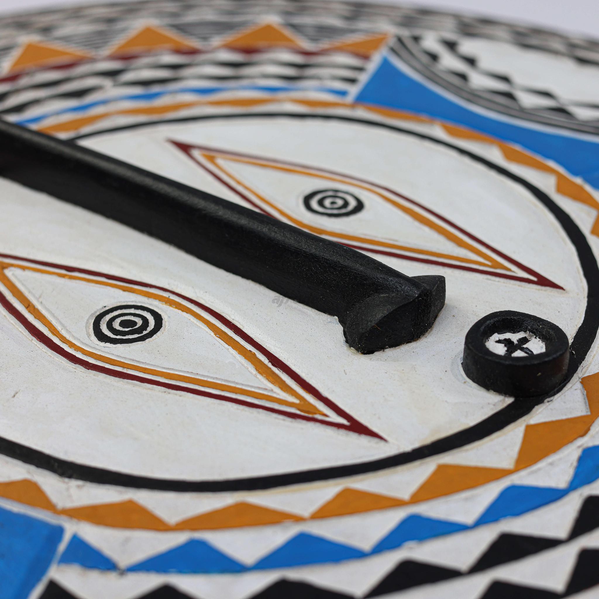 Hand-Carved Wall Bwa Sun Mask (Bobo) - 24.5"