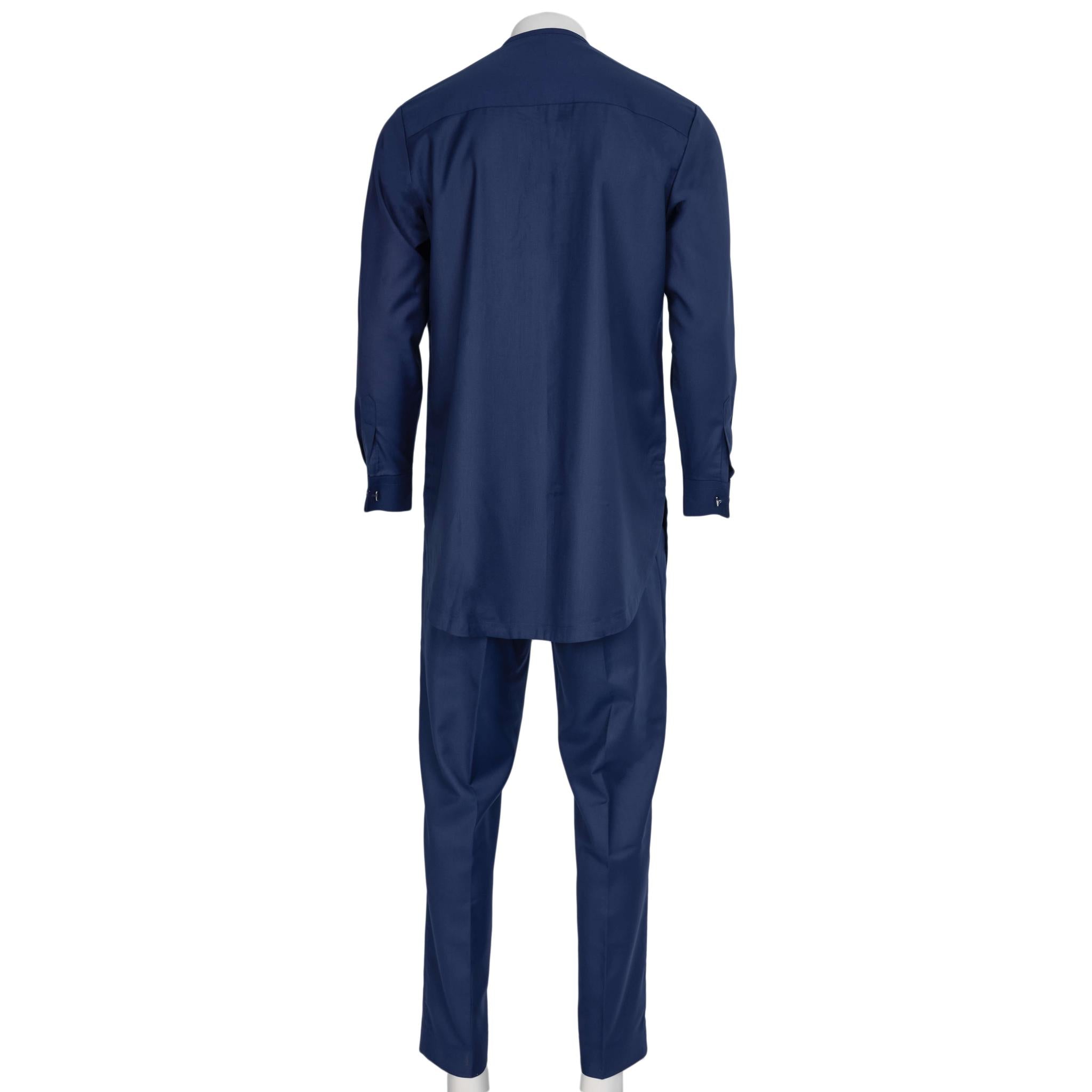 Navy Blue Etibo and Jewelry Suit