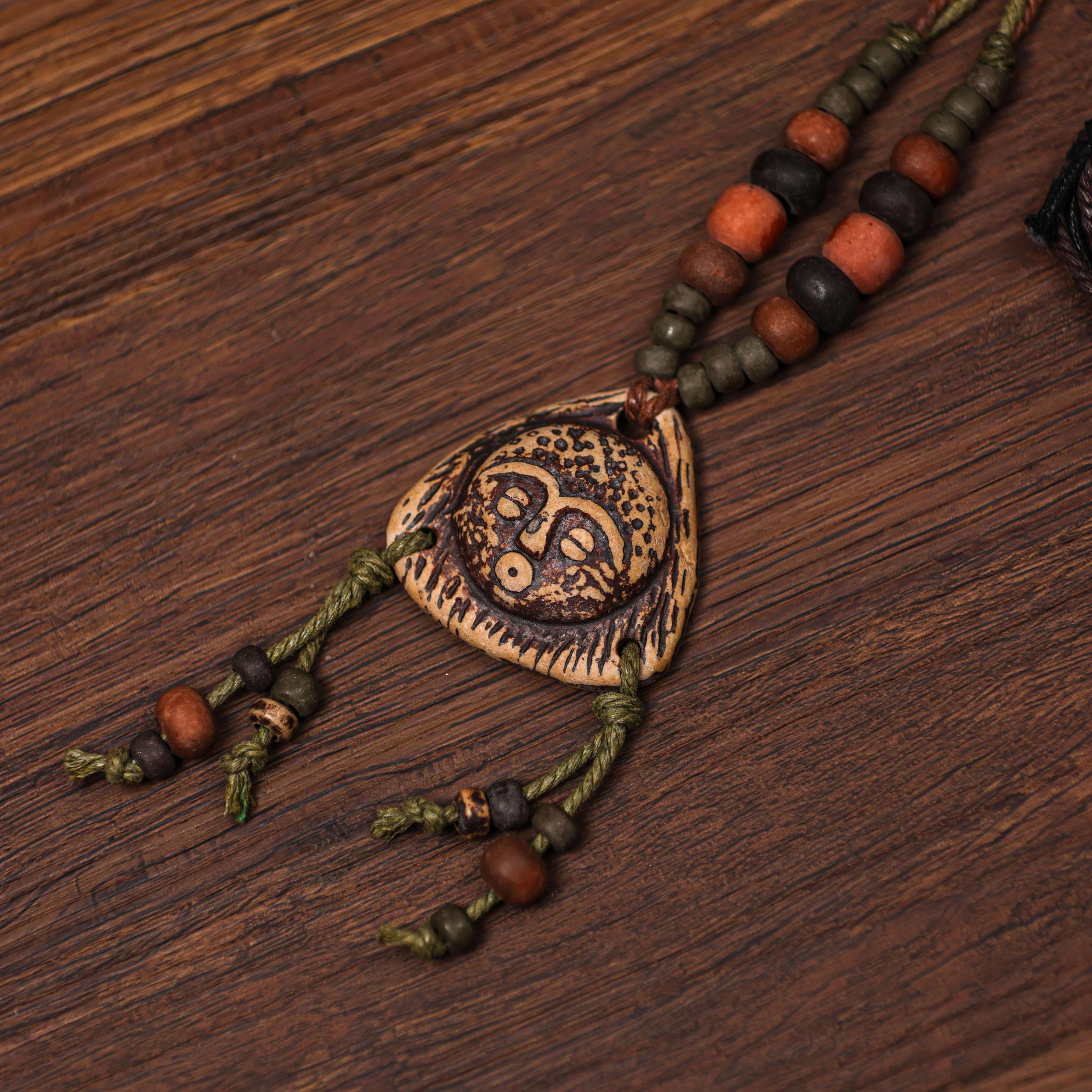 Unique Mask Pendant Necklace