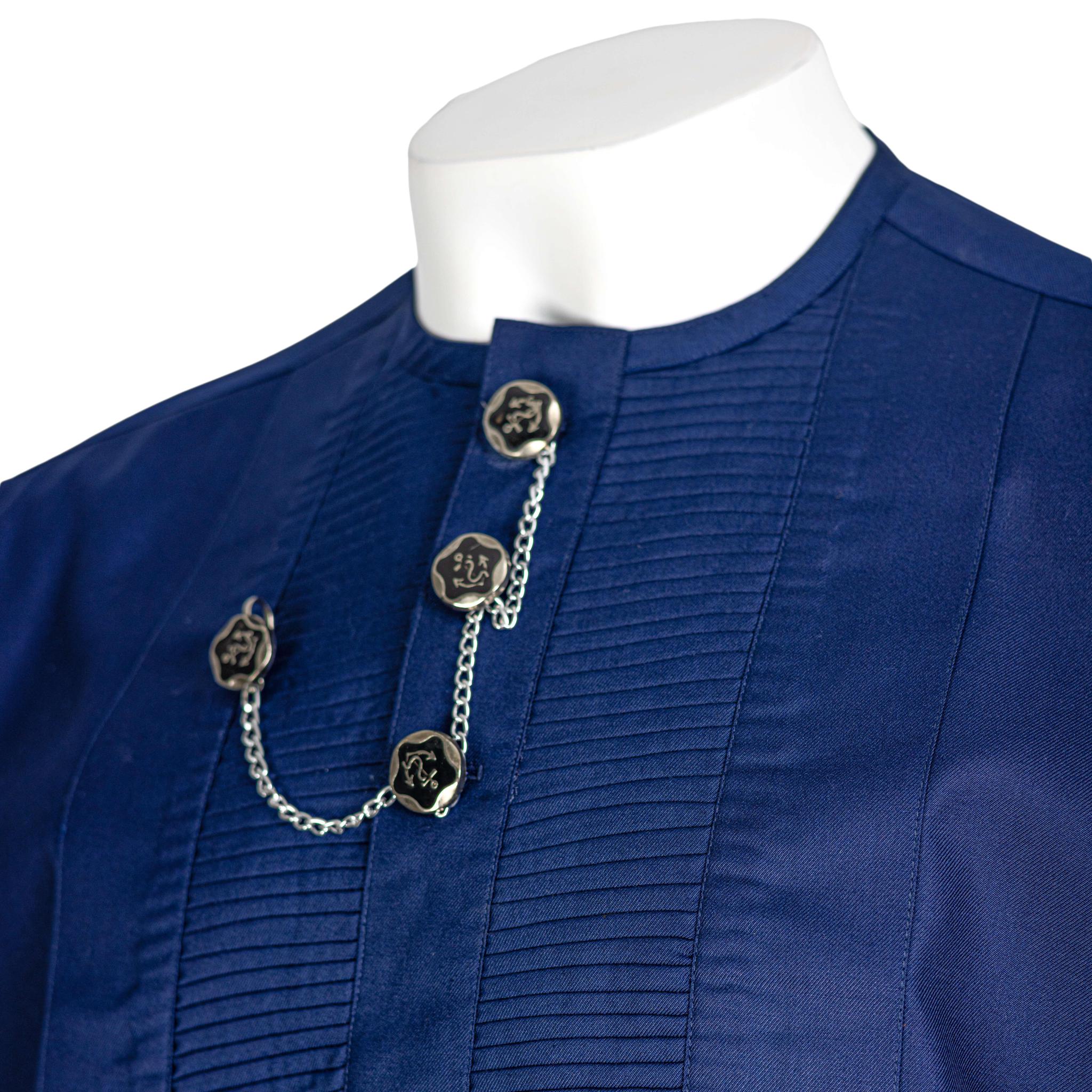 Navy Blue Etibo and Jewelry Suit