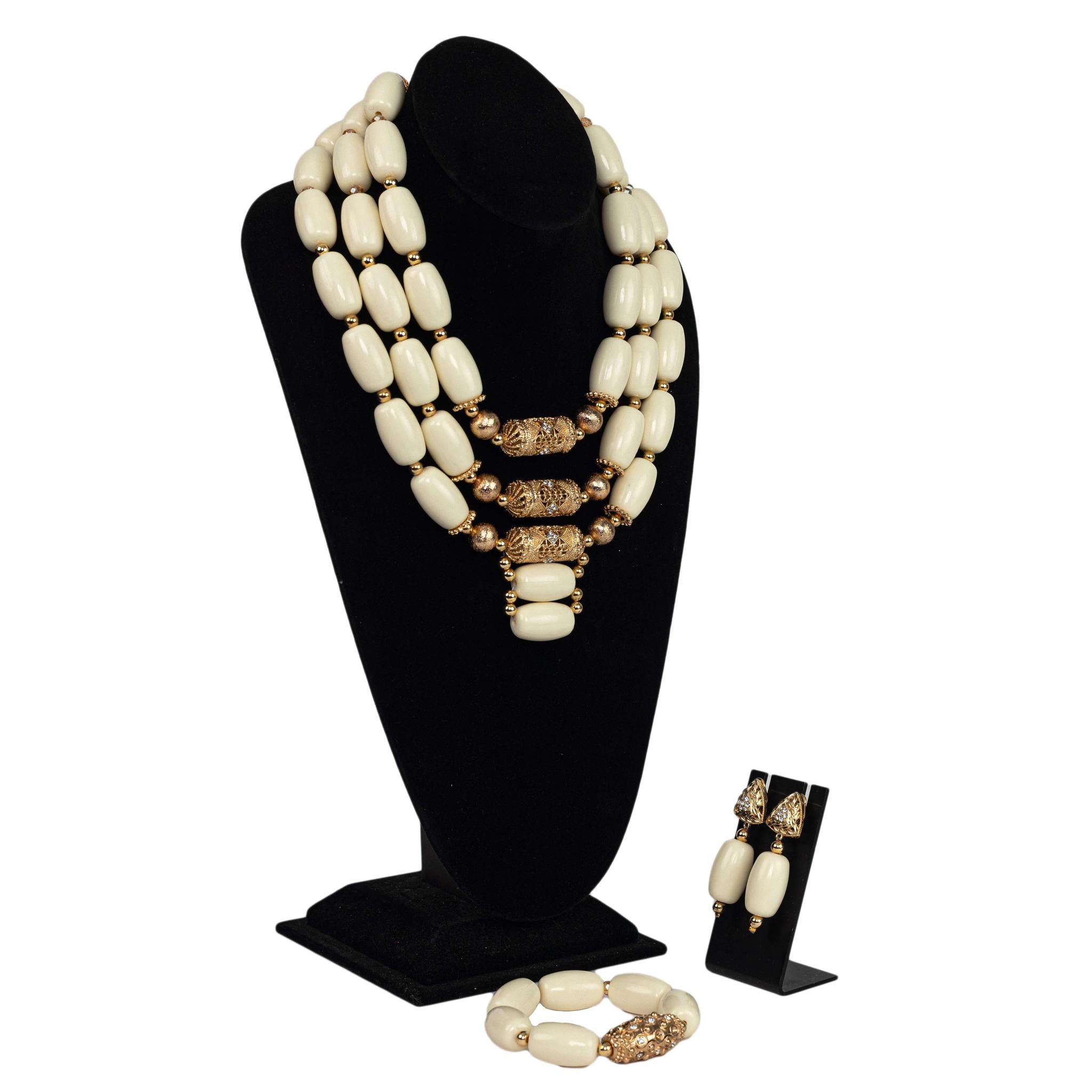Ivory & Gold Cascade Women Set