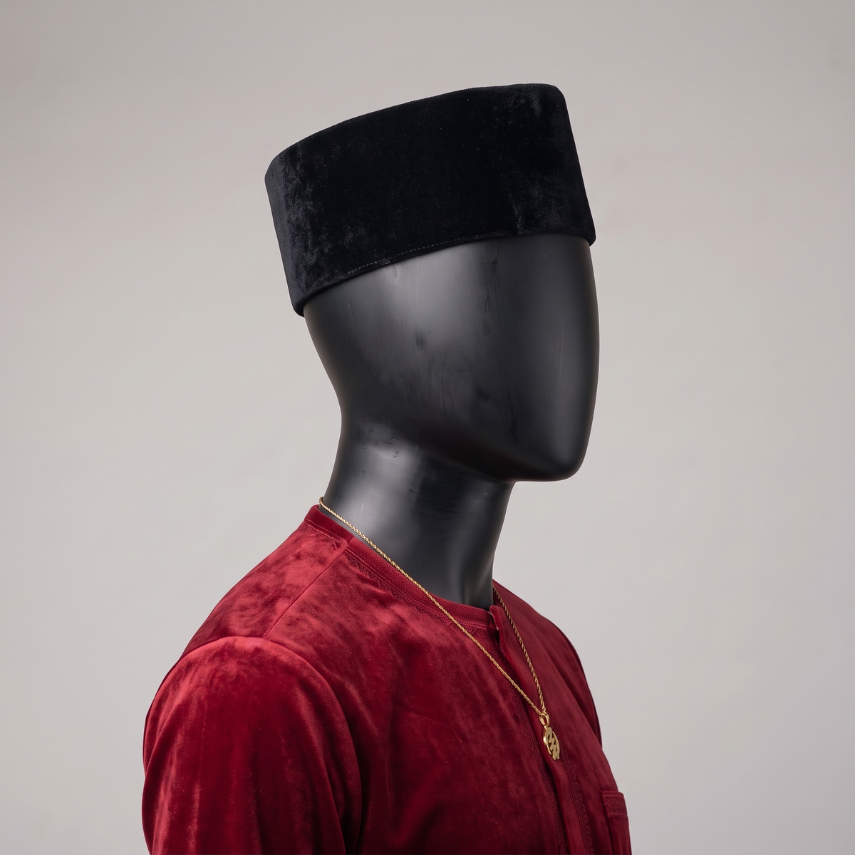 Black Velvet Traditional Nigerian Cap