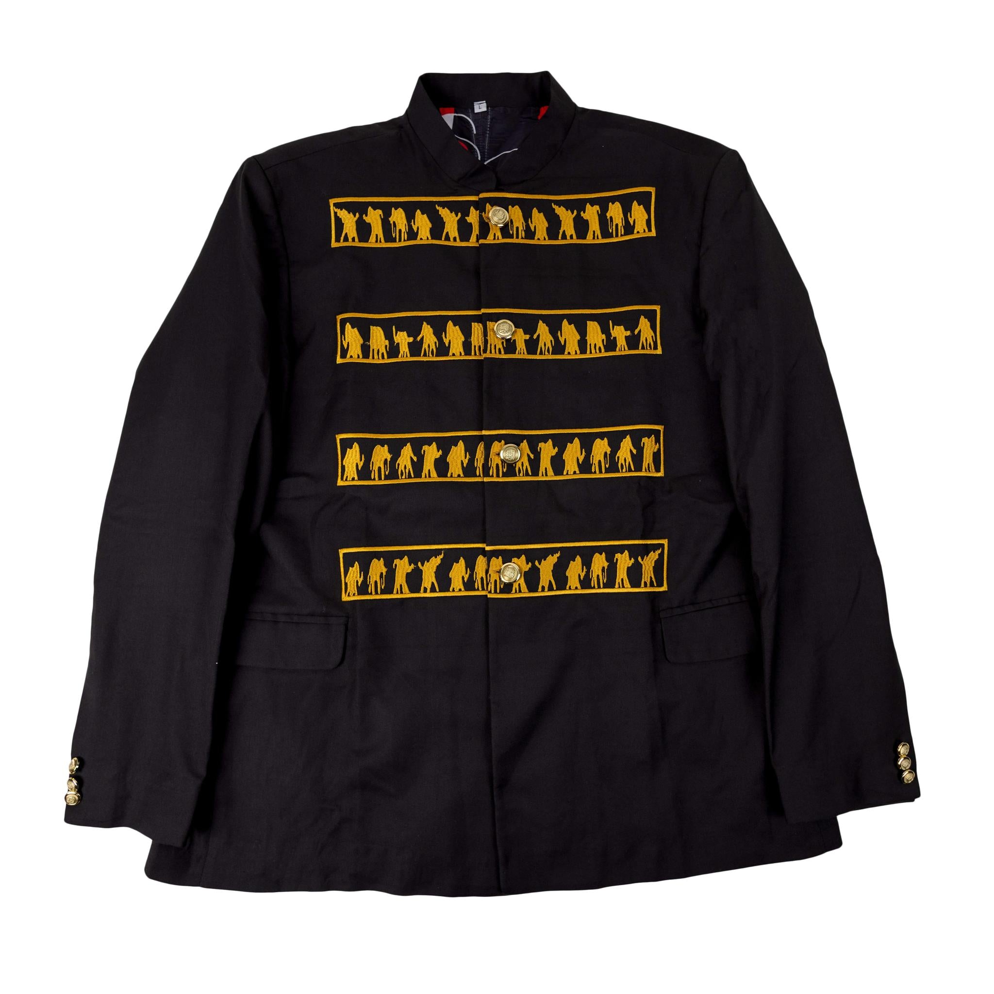 Black Suit w/ Elephant Embroidery