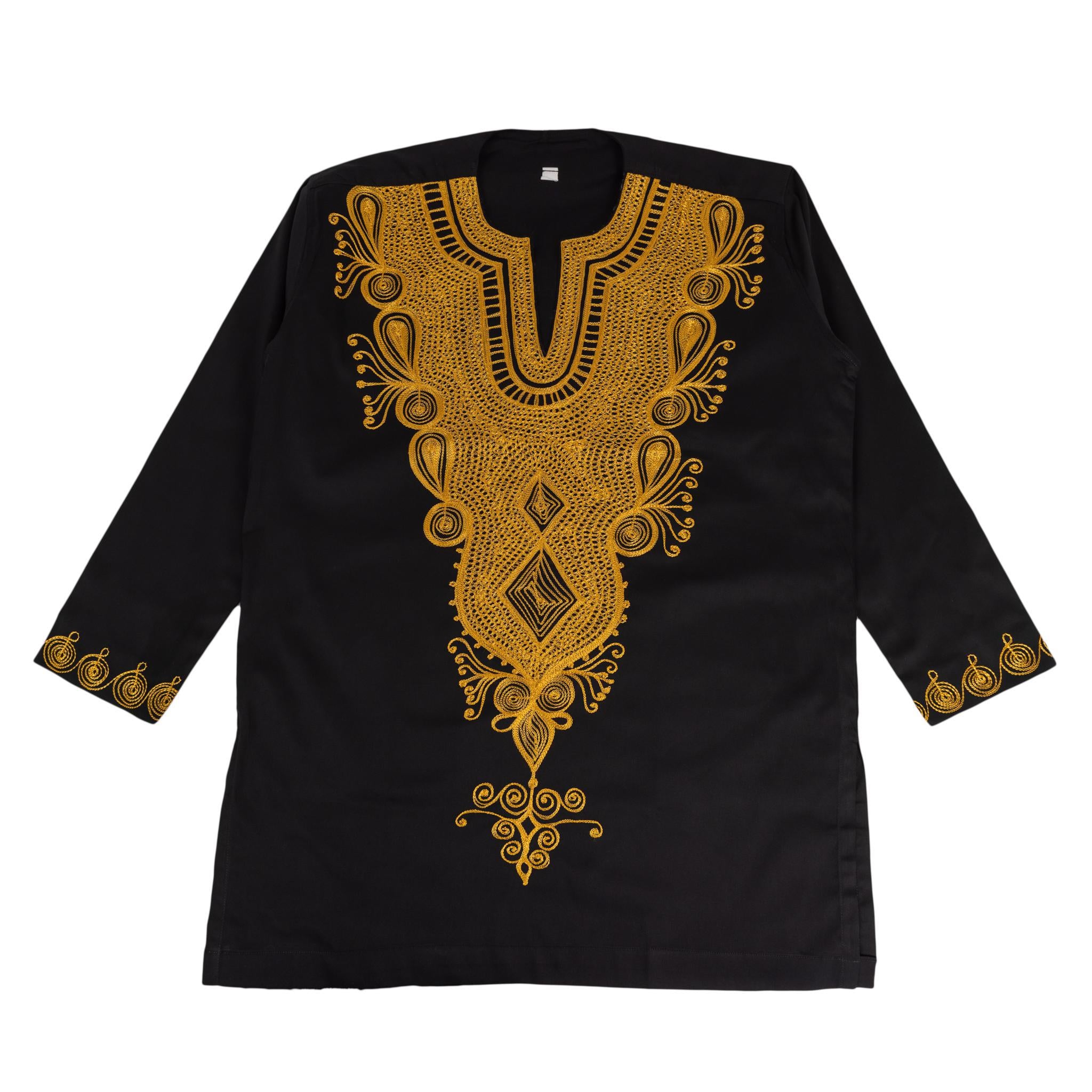 Black & Gold Embroidered Two-Piece Suit