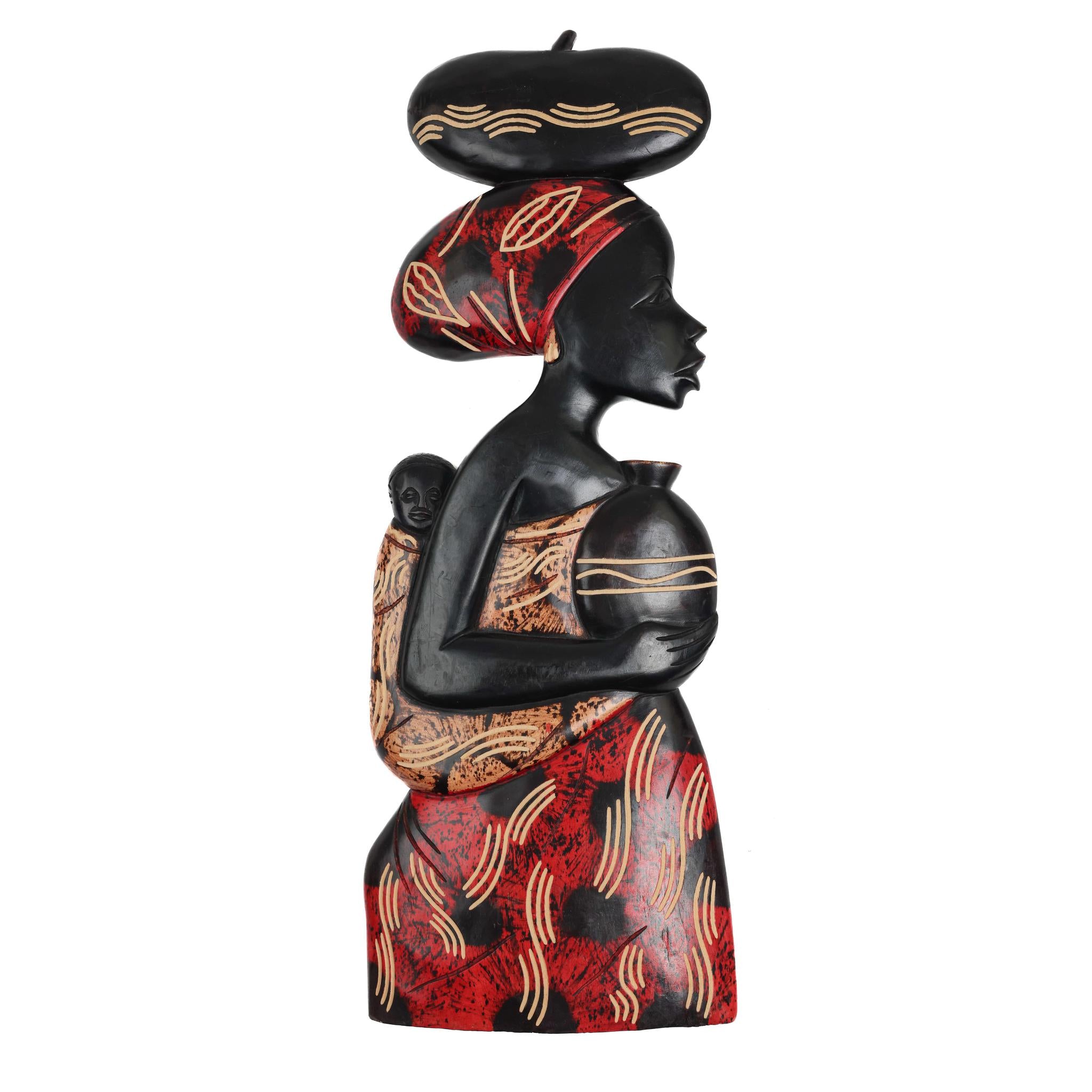 Hand-Carved Mama Africa Wall Sculpture - Large