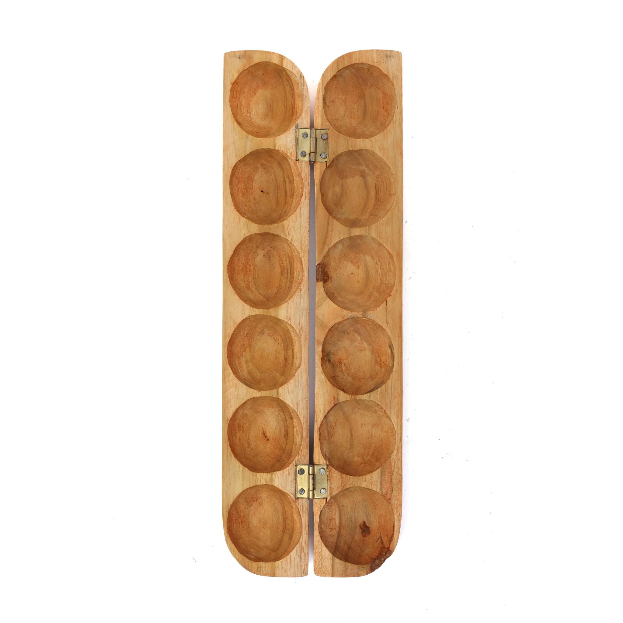Hand carved Ayò - Mancala Game - Hut Design