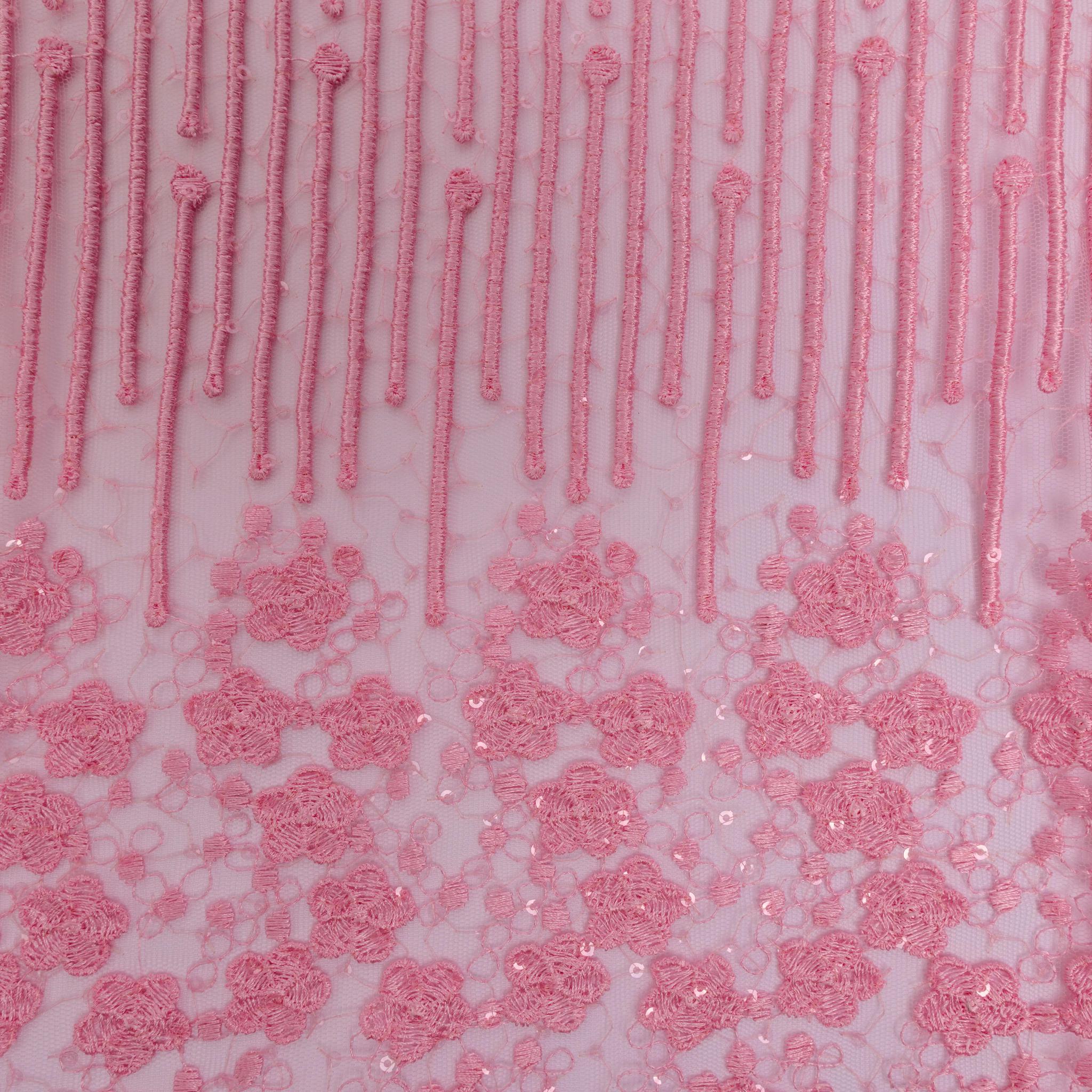Pink Net Lace