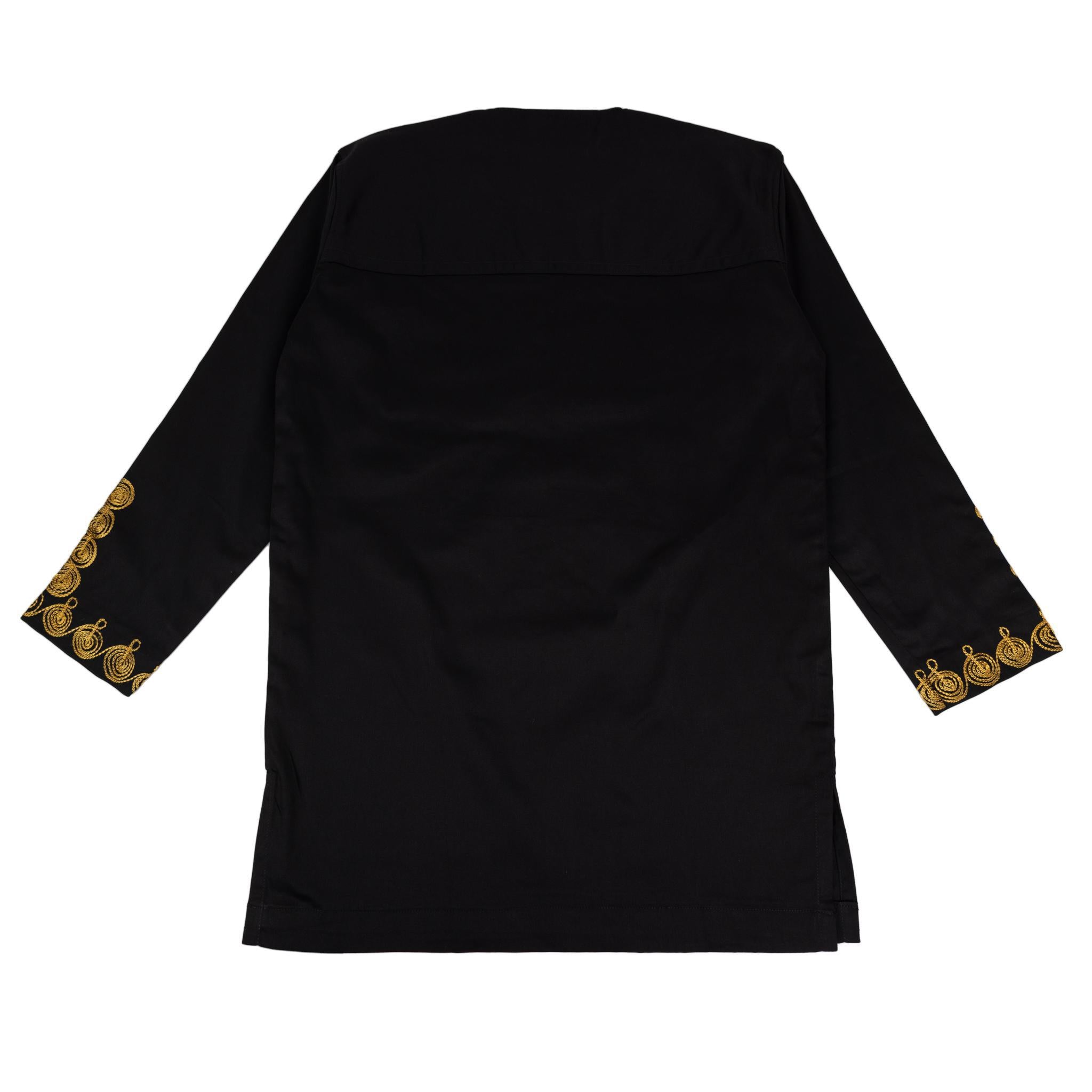 Black & Gold Embroidered Two-Piece Suit