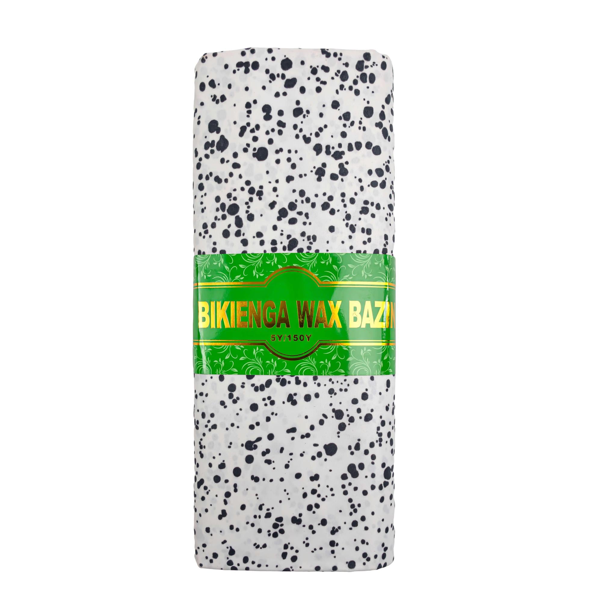 White & Black Bazin Fabric