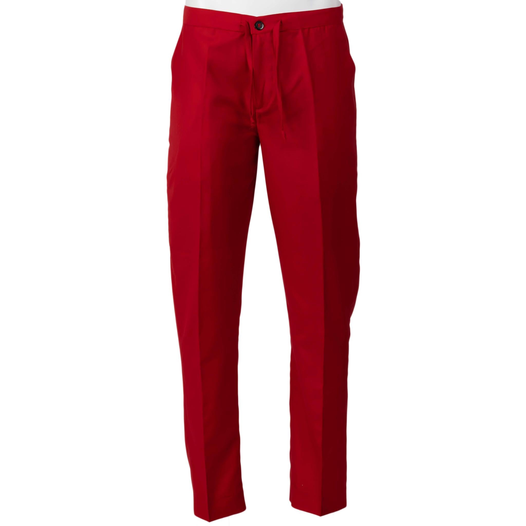 Red With Black Embroidery Men's Senator Suit